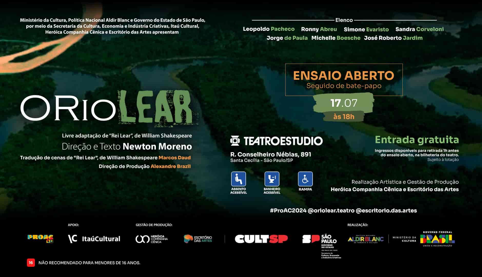 Imagem do evento ORioLEAR - 1º Ensaio Aberto - Seguido de Bate Papo