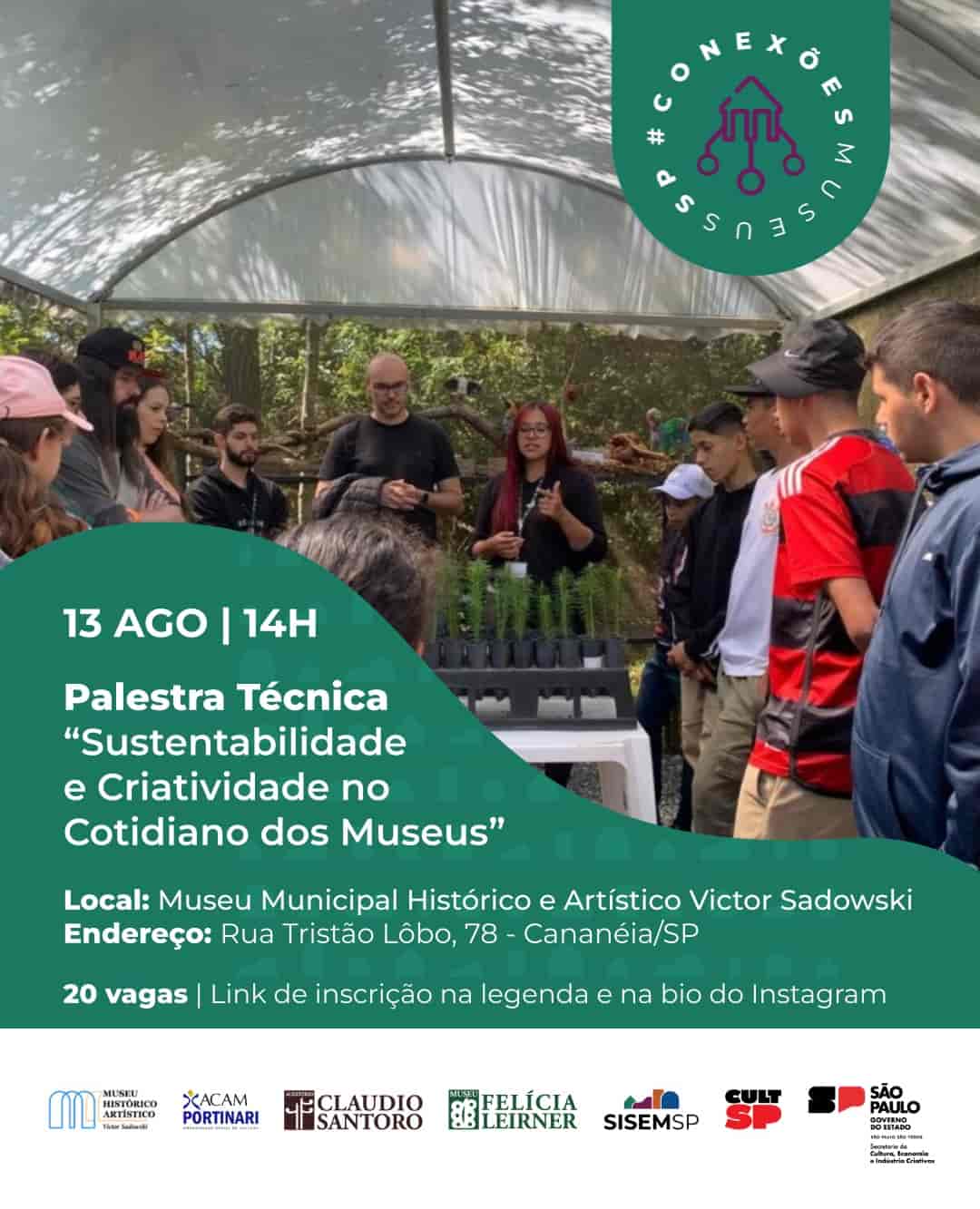 Imagem do evento Programa Conexões Museus – Palestra Técnica “Sustentabilidade e Criatividade nos Museus”