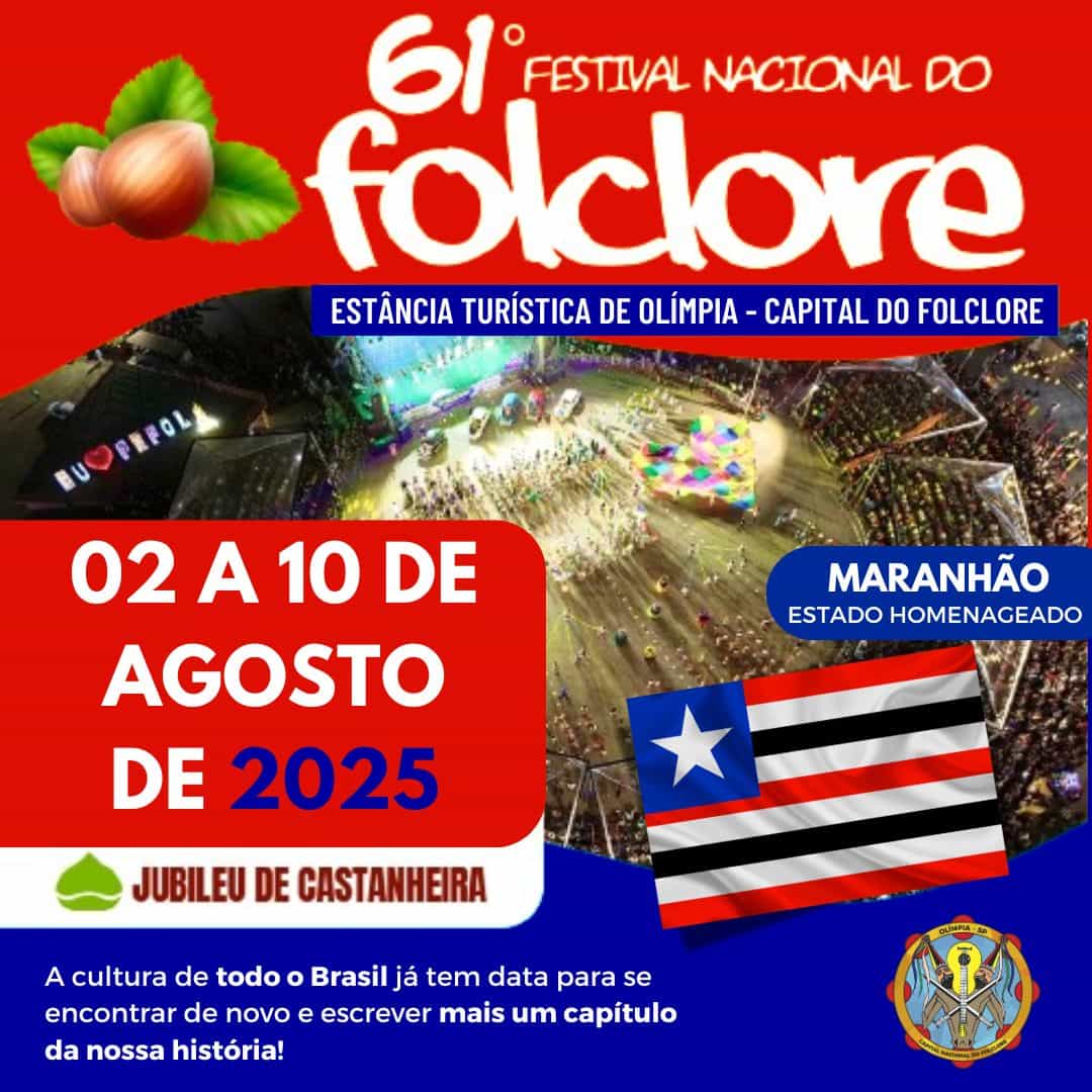Banner do evento 61º Festival do Folclore de Olímpia