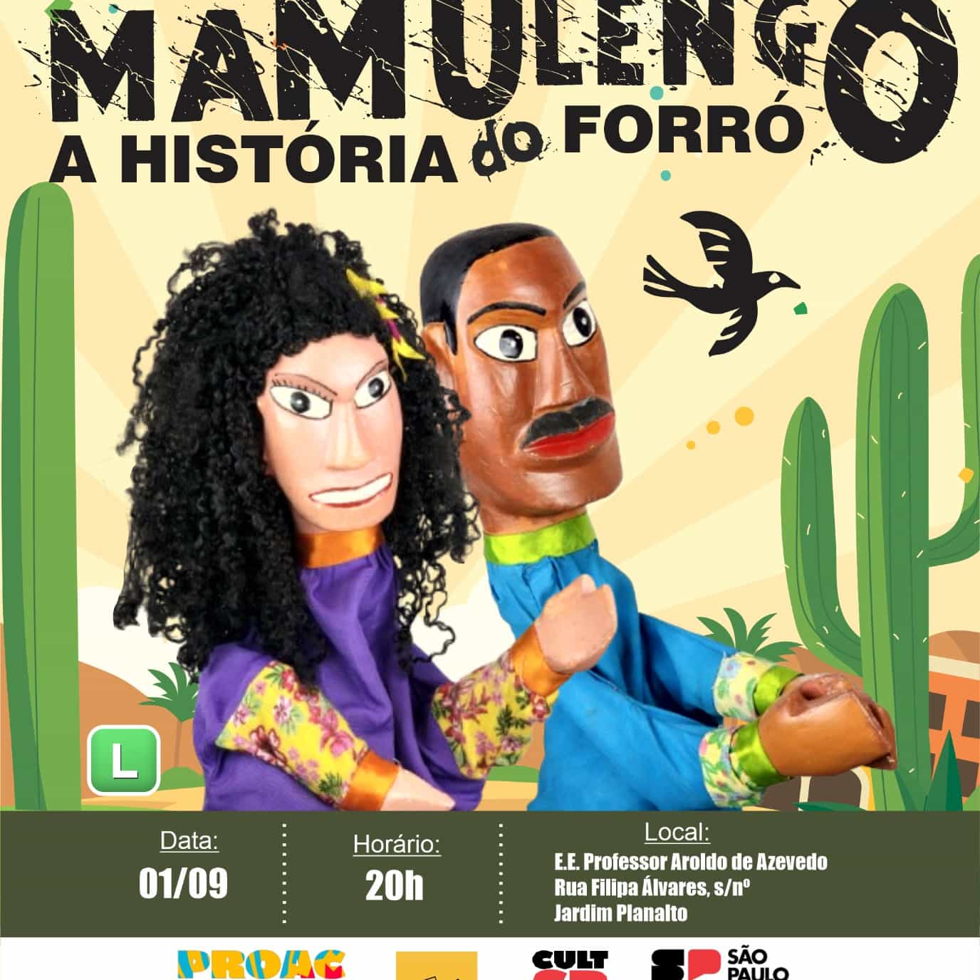 Banner do evento Espetáculo “Mamulengo: A História do Forró”