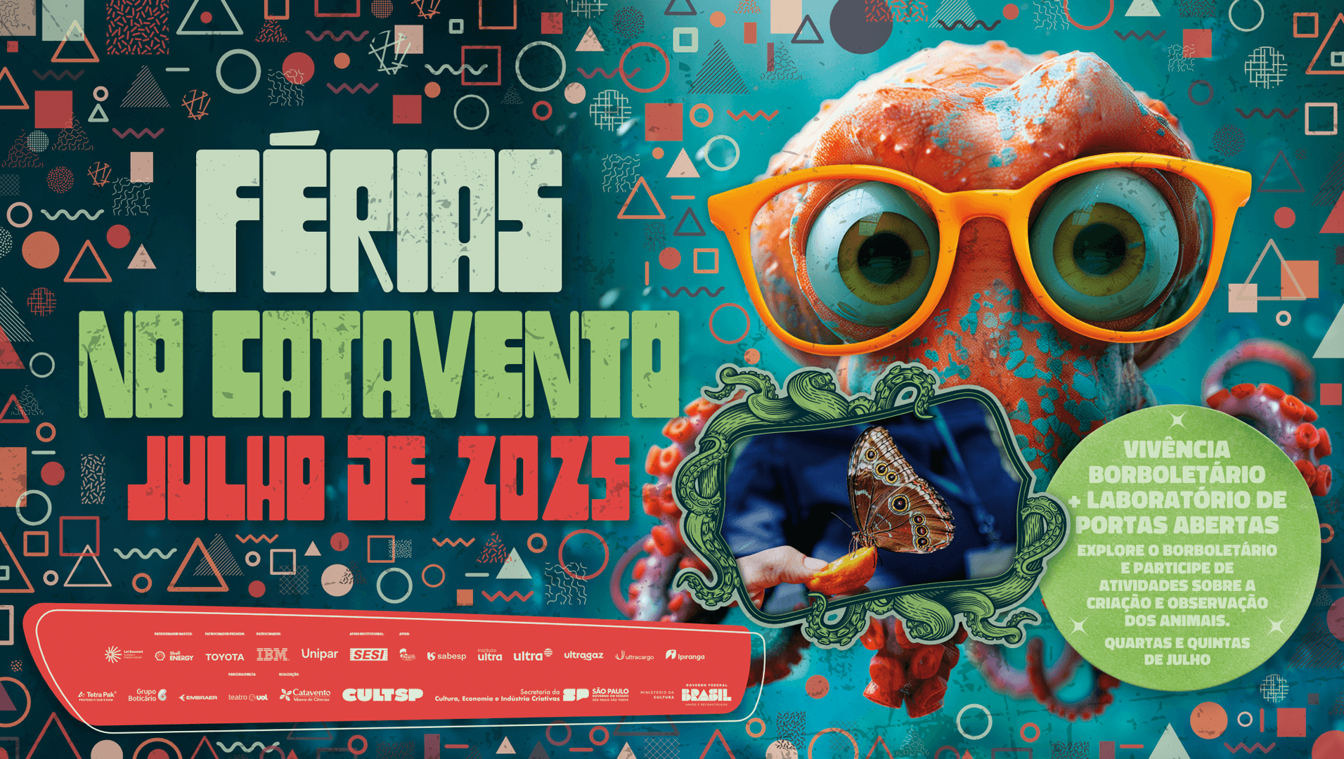 Banner do evento Vivência Borboletário + Laboratório de Portas Abertas