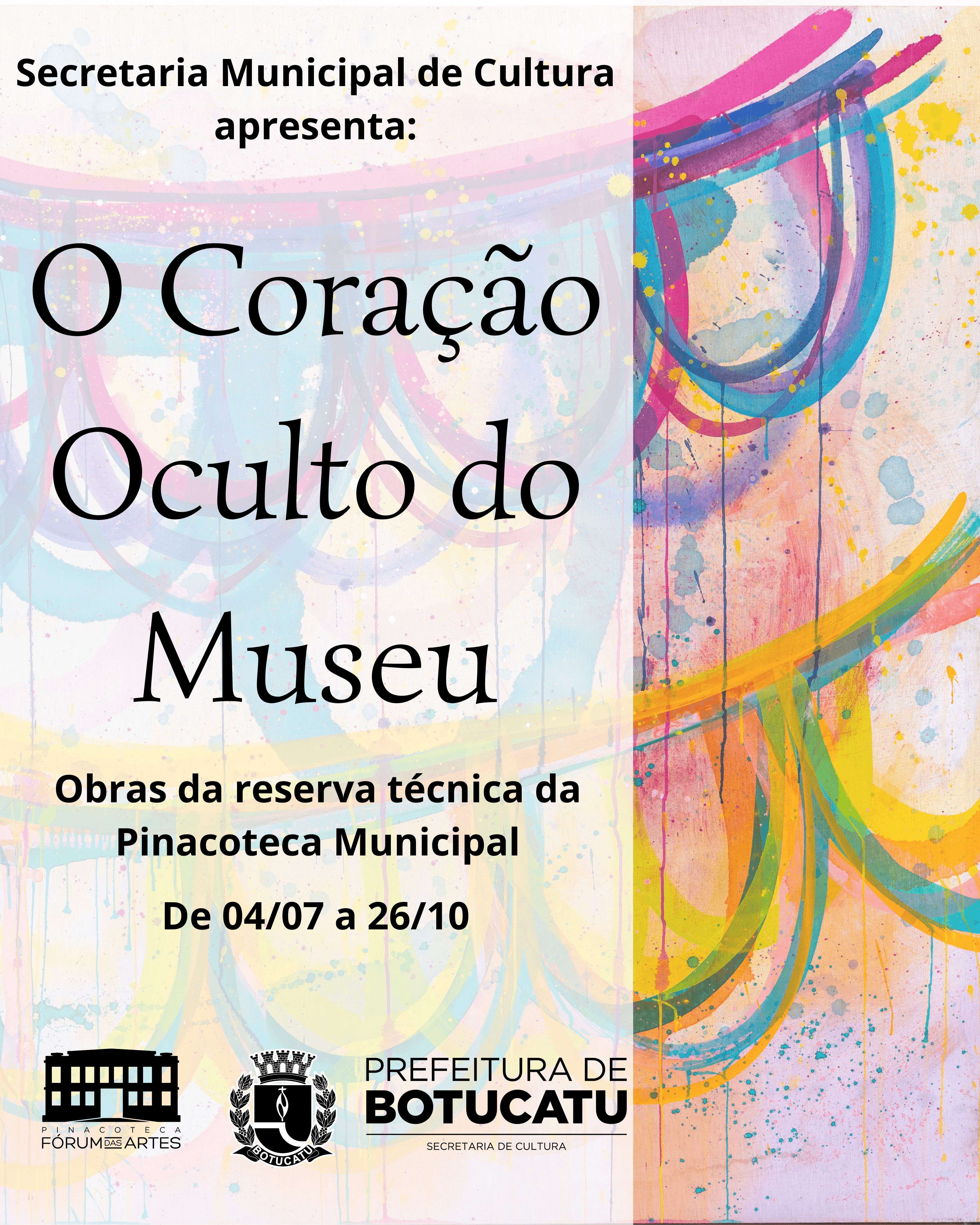 Banner do evento Exposição "O Coração Oculto do Museu" - Obras da Reserva Técnica