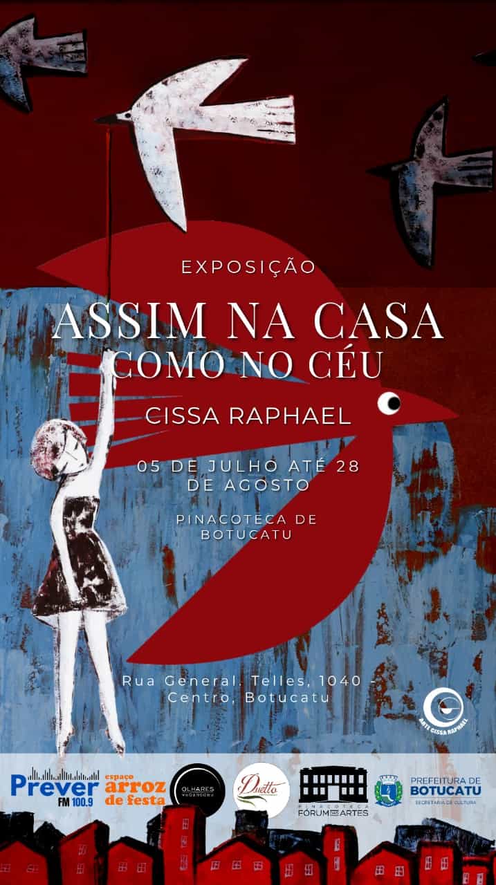 Banner do evento Exposição "Assim na Casa como no Céu" de Cissa Raphael