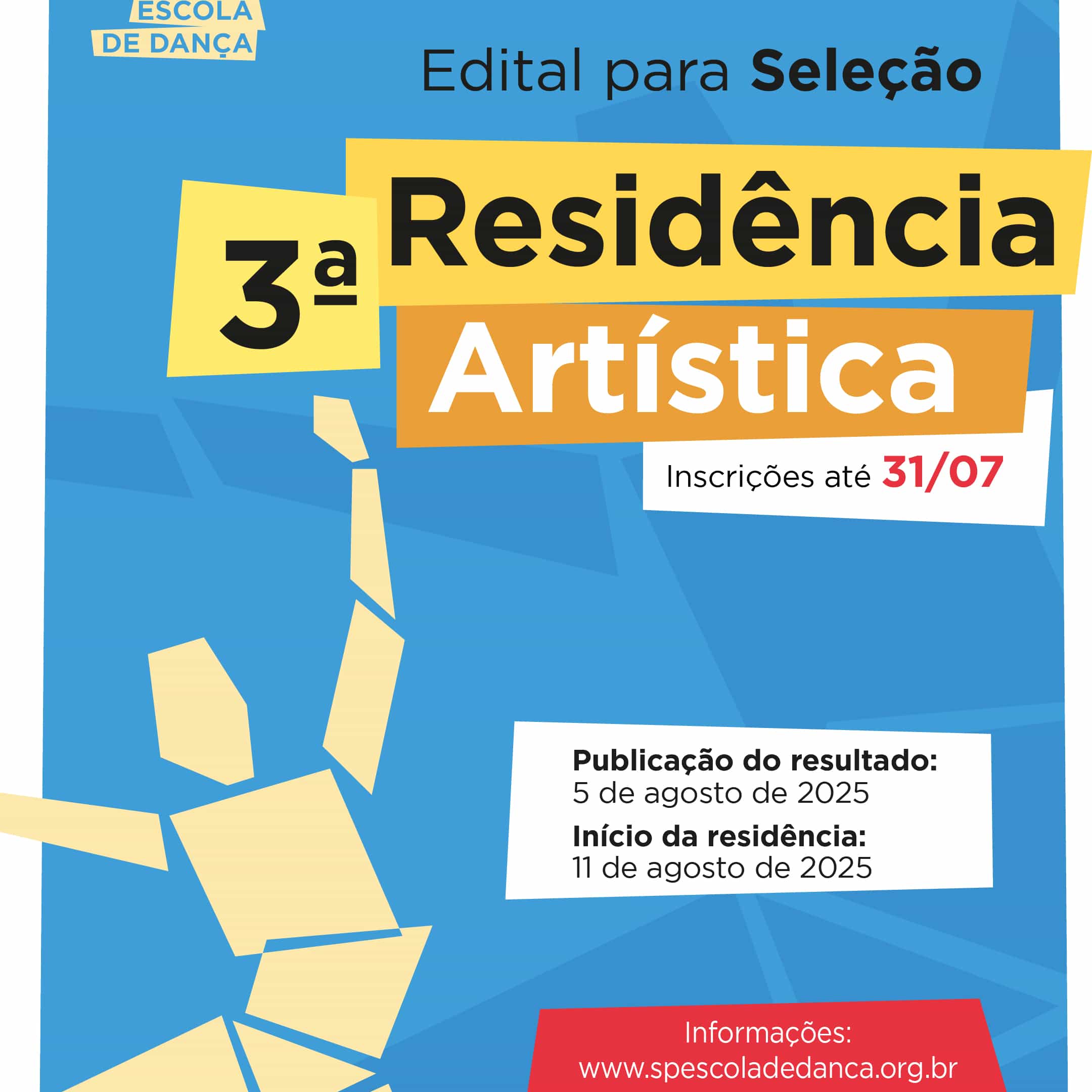 Banner do evento Edital para a 3ª Residência Artística 2025