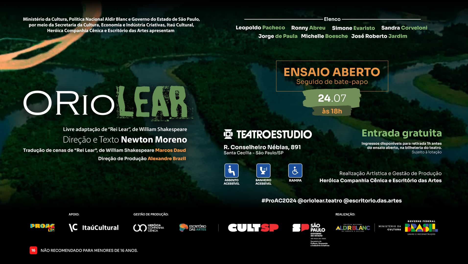 Banner do evento ORioLEAR - 2º Ensaio aberto - Seguido de Bate-Papo 