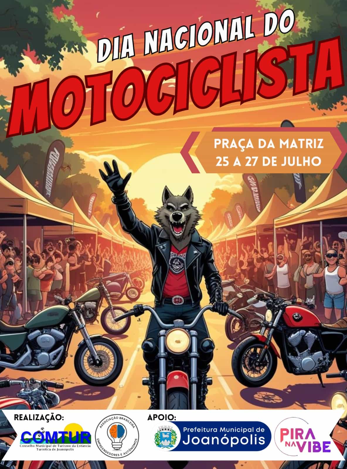 Banner do evento EVENTO EM COMEMORAÇÃO AO DIA NACIONAL DO MOTOCICLISTA