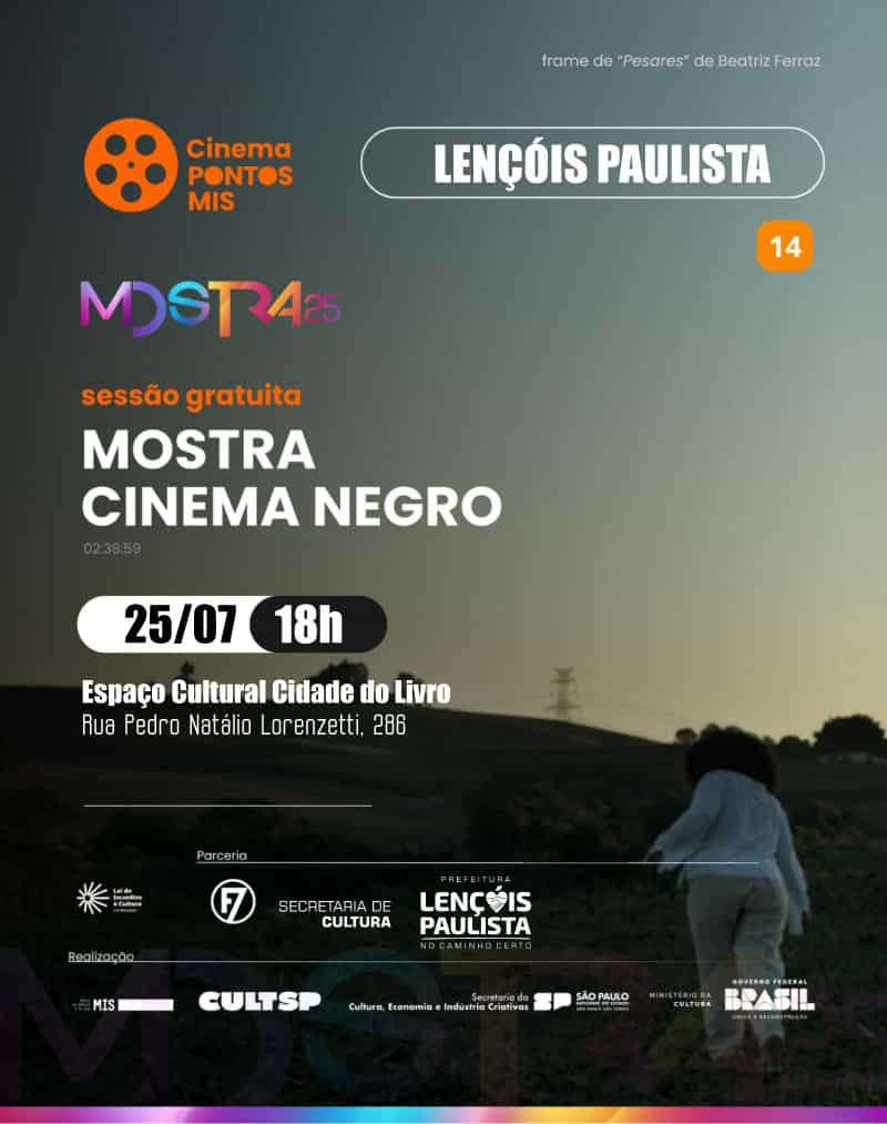Banner do evento Cinema Pontos MIS: Mostra Cinema Negro