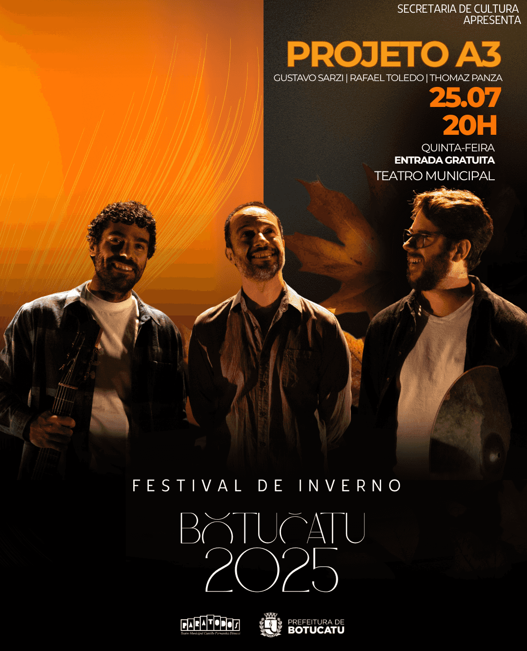 Banner do evento PROJETO A3 – Música Instrumental Brasileira