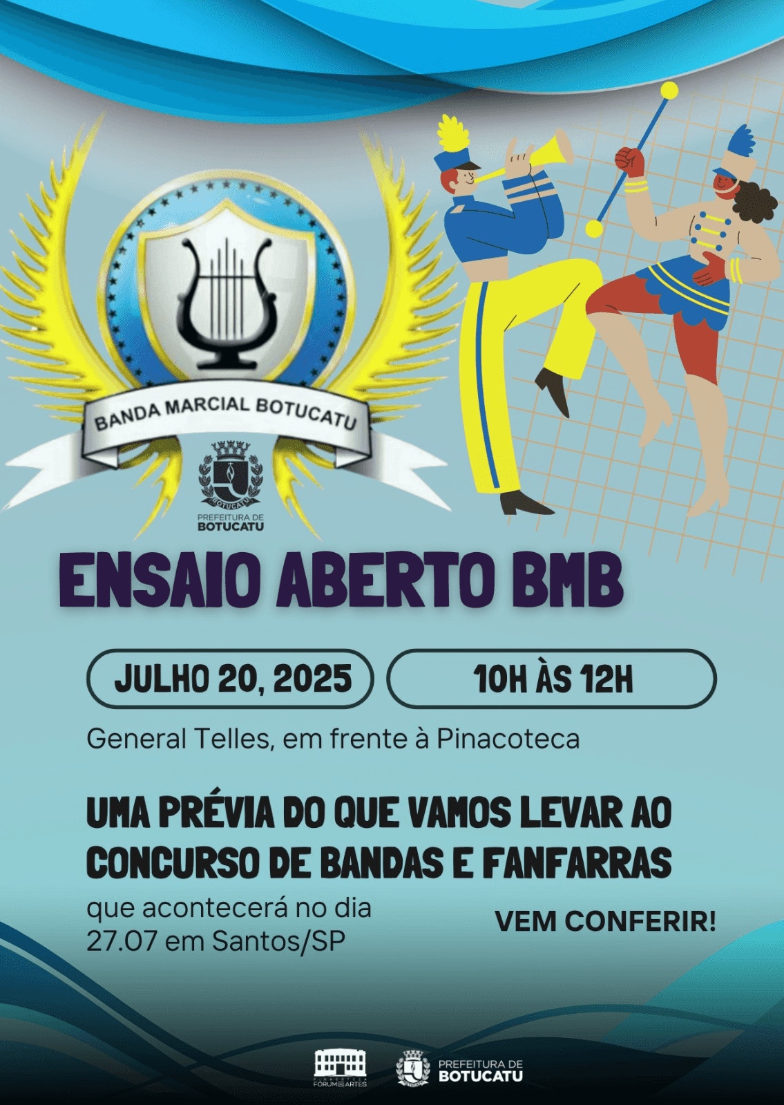 Banner do evento DOMINGO TEM ENSAIO ABERTO NA RUA COM A BMB!