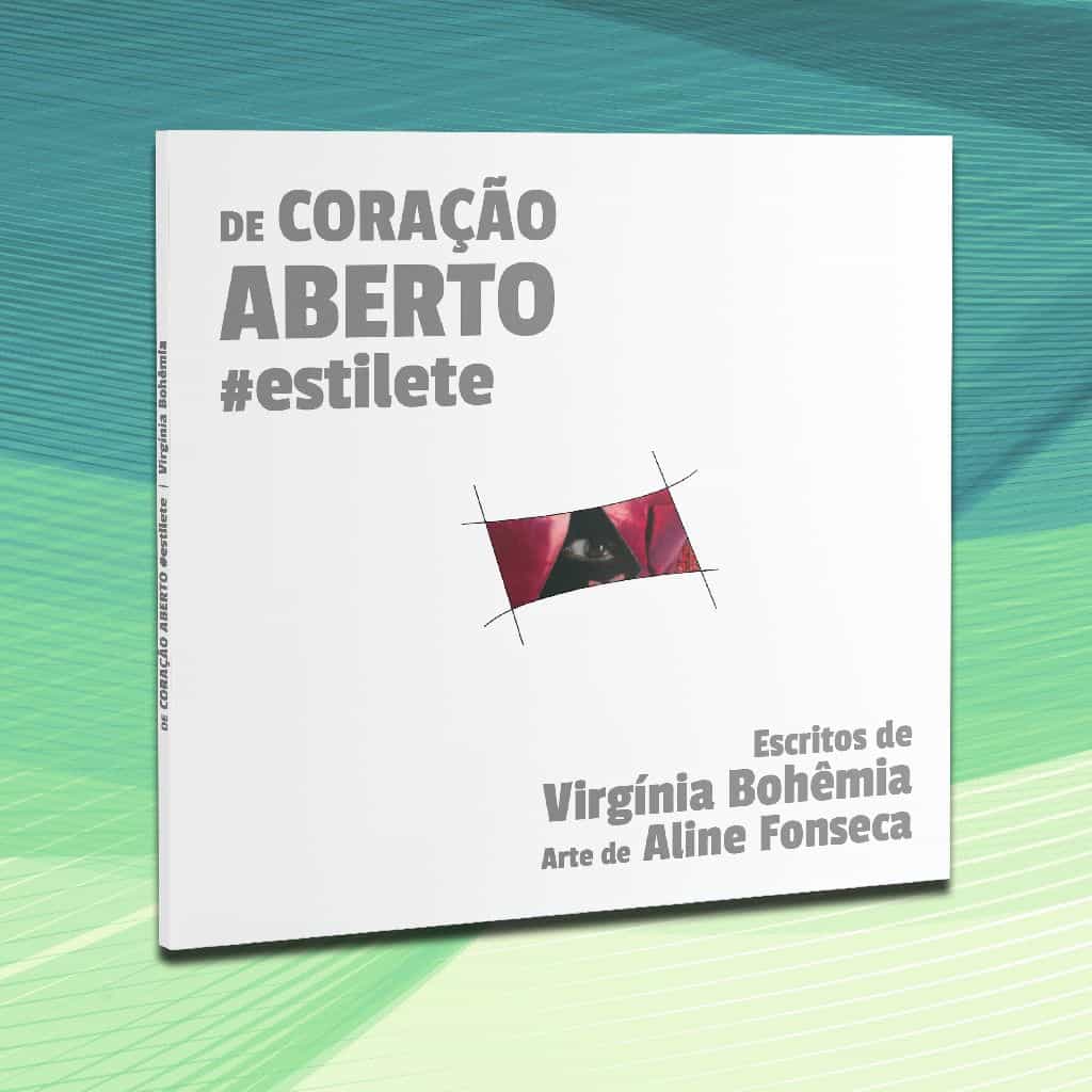 Banner do evento Virgínia Bohêmia lança seu primeiro livro de poemas, De coração aberto #estilete, em Guarulhos
