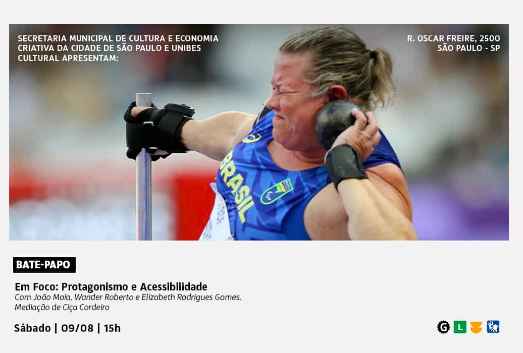 Banner do evento Bate-papo: Protagonismo e Acessibilidade com João Maia