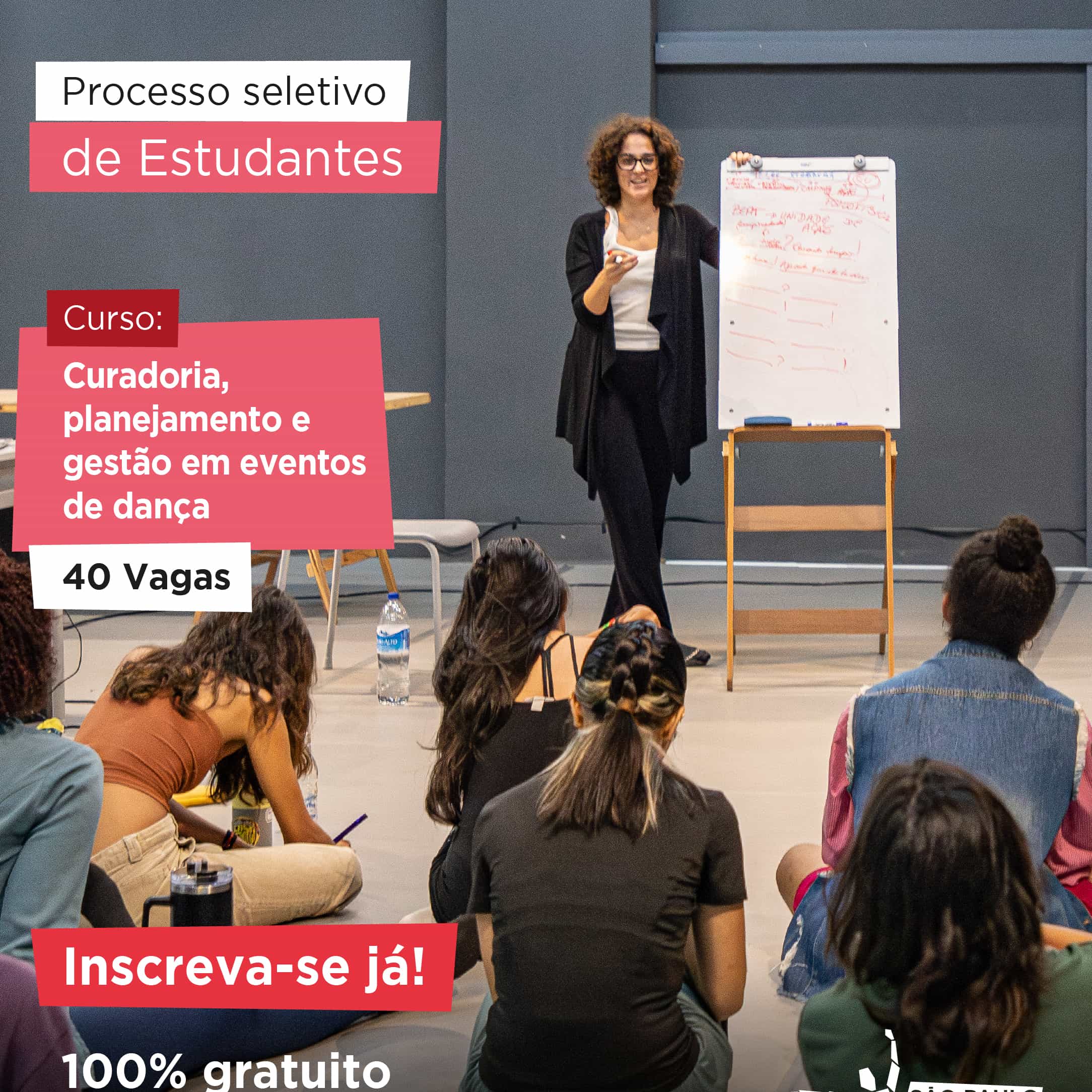 Banner do evento Curso de Extensão Cultural "Curadoria, Planejamento e Gestão em Eventos de Dança"