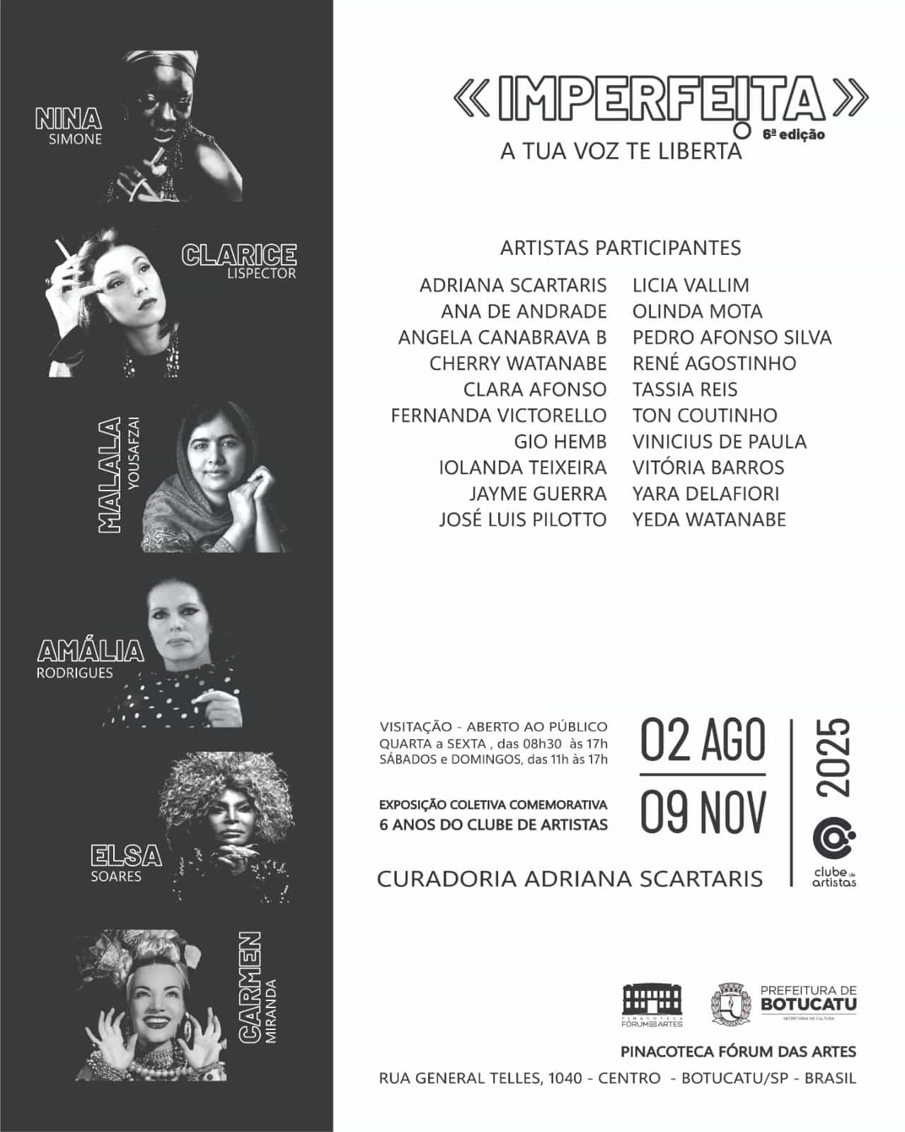 Banner do evento Exposição "Imperfeita – A Tua Voz Te Liberta"