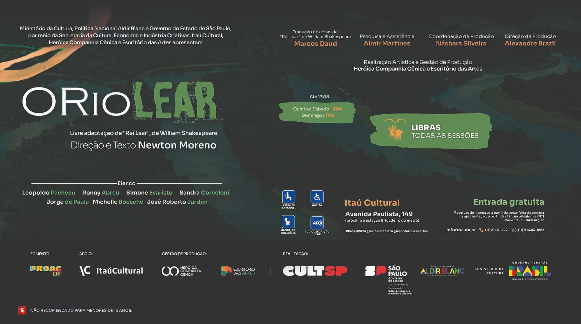 Banner do evento ORioLear - Temporada do espetáculo - TODAS AS SESSÕES - ACESSÍVEL EM LIBRAS 
