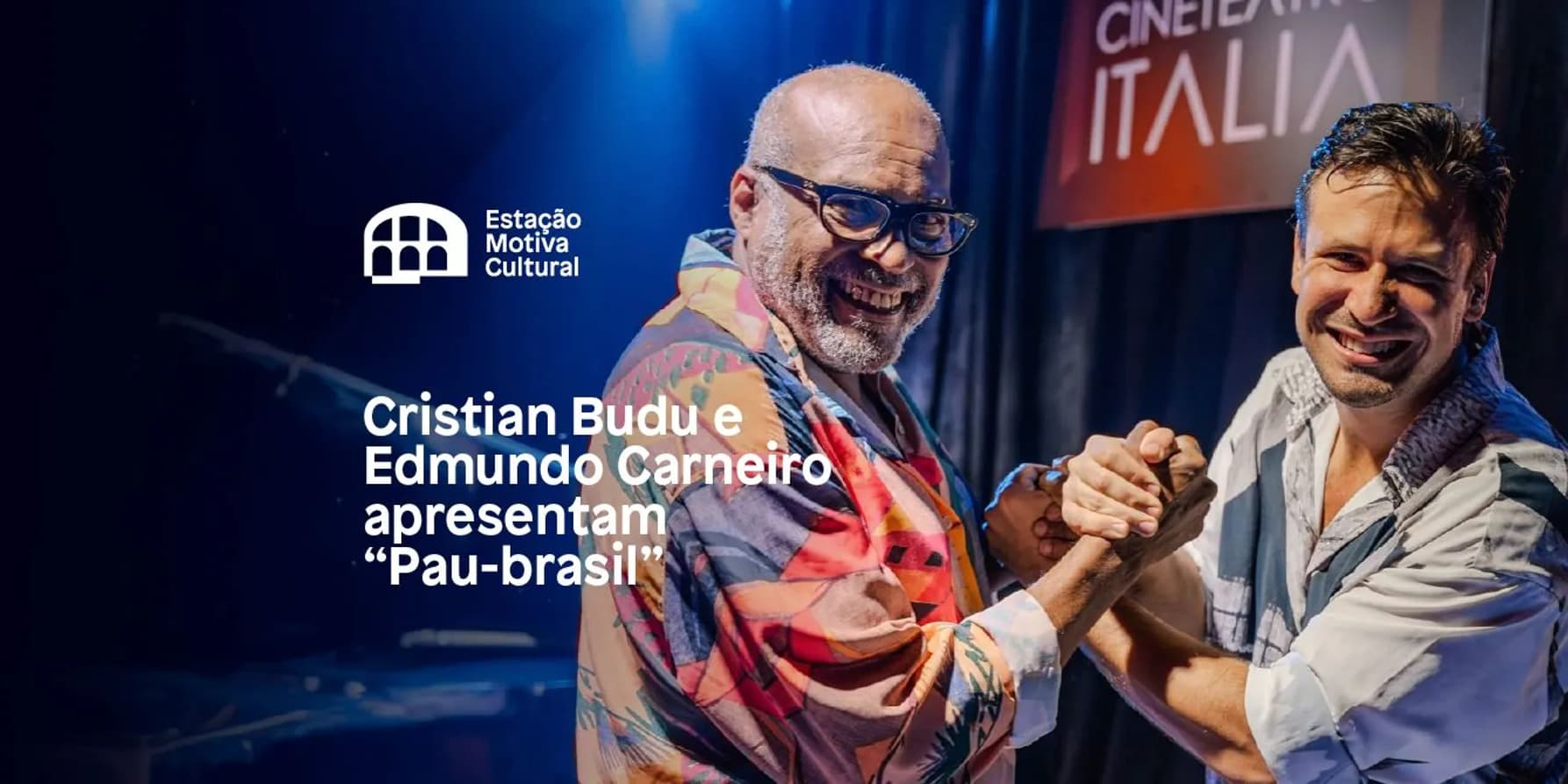 Banner do evento “Pau-Brasil”, por Cristian Budu e Edmundo Carneiro