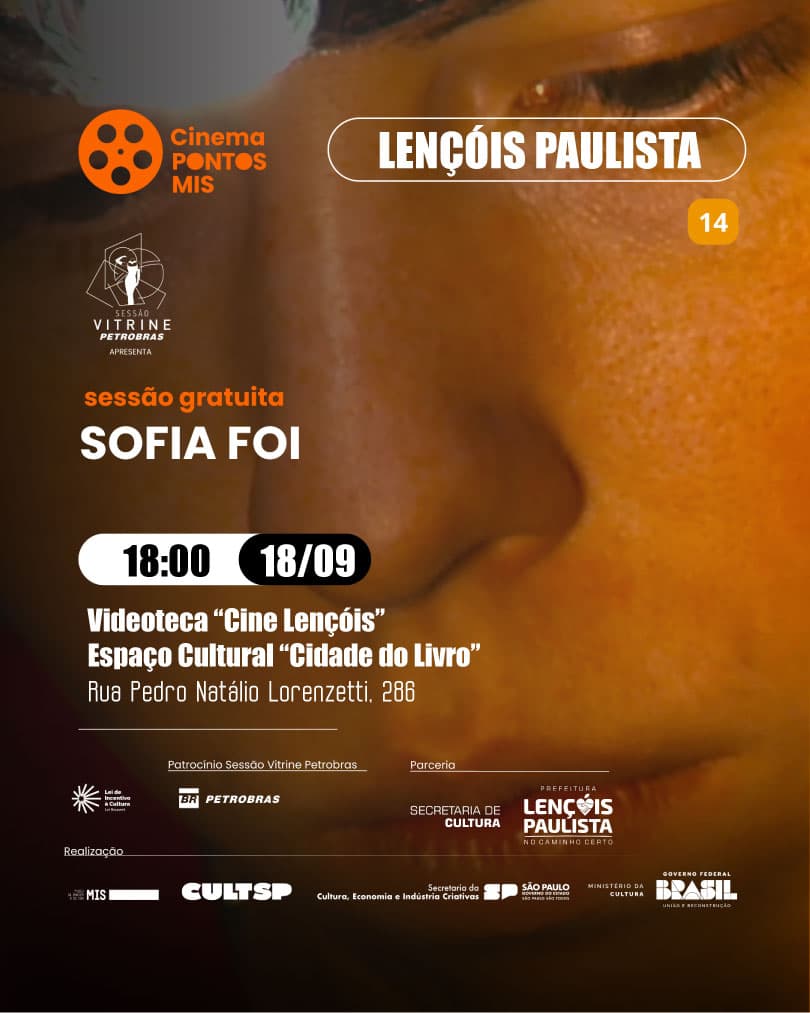 Banner do evento Cinema Pontos MIS: Sofia foi