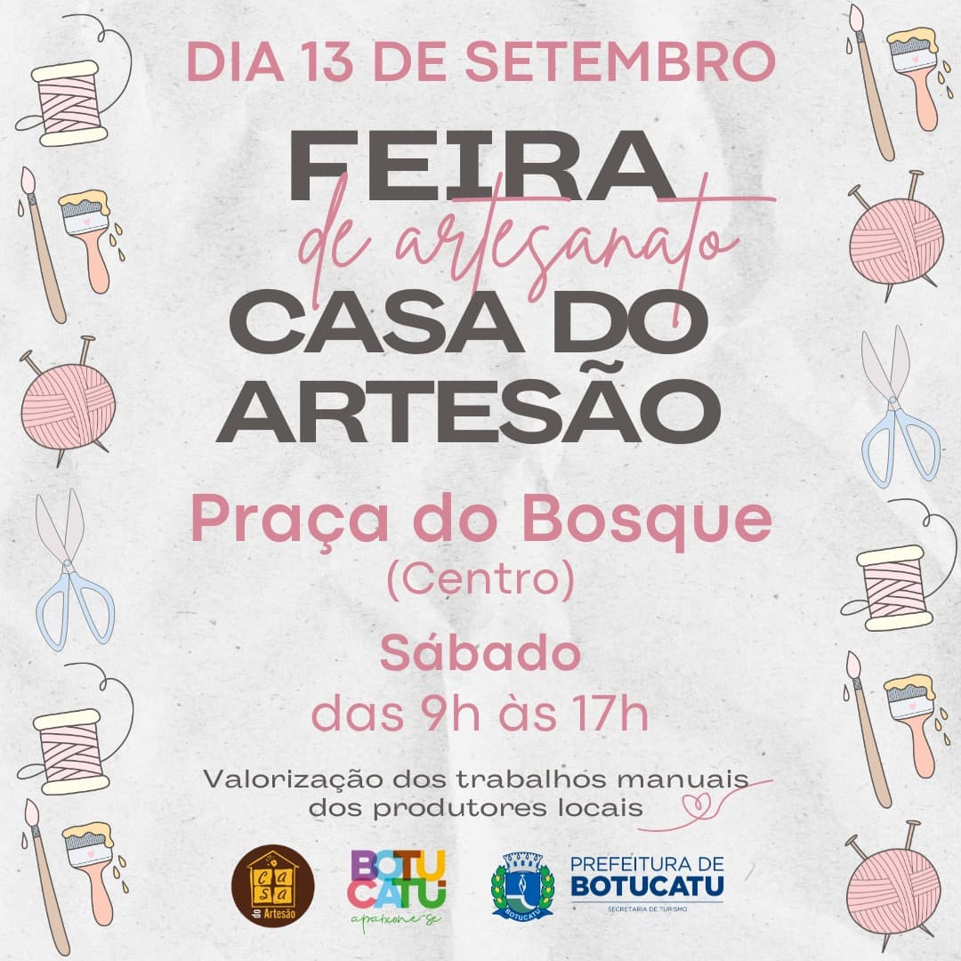 Banner do evento FEIRA DE ARTESANATO - CASA DO ARTESÃO