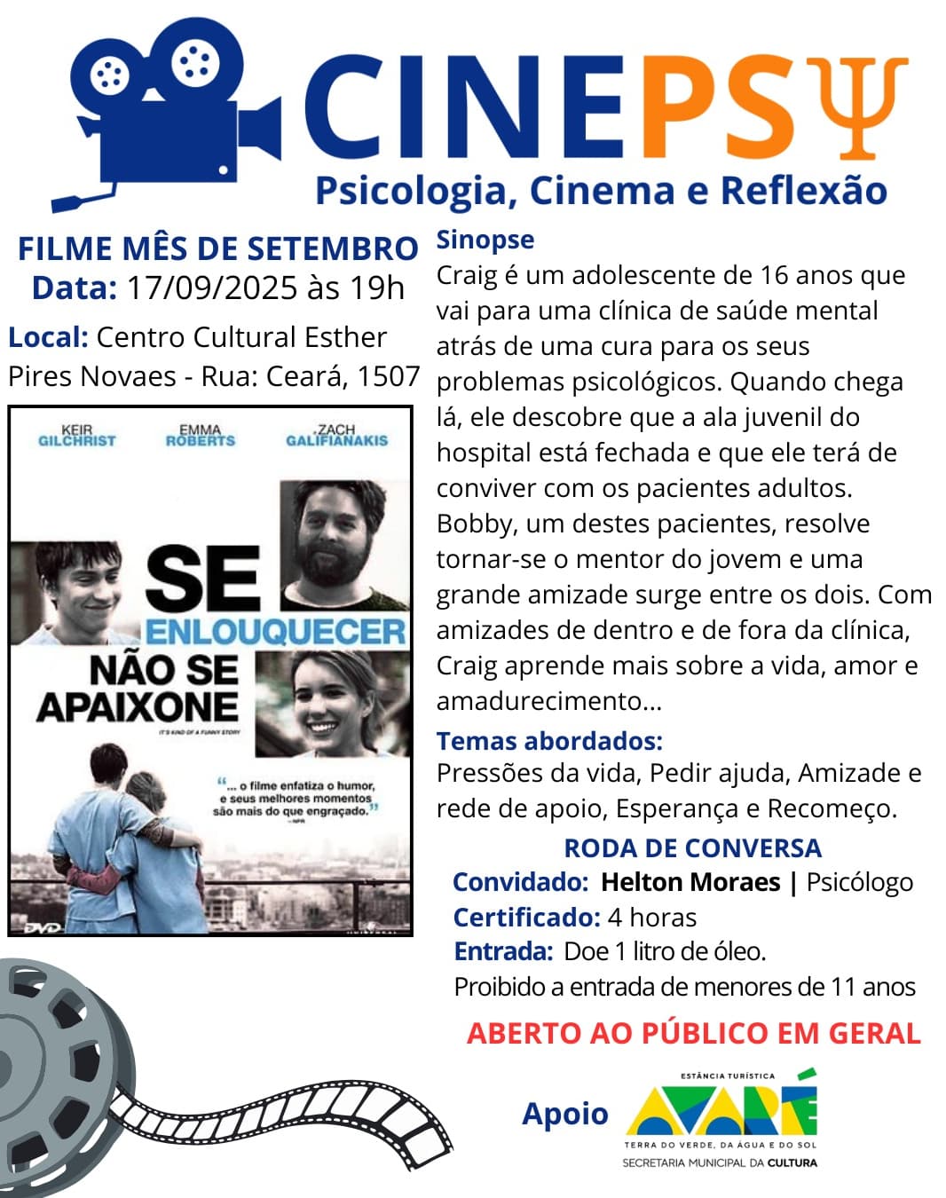 Banner do evento Cinepsy