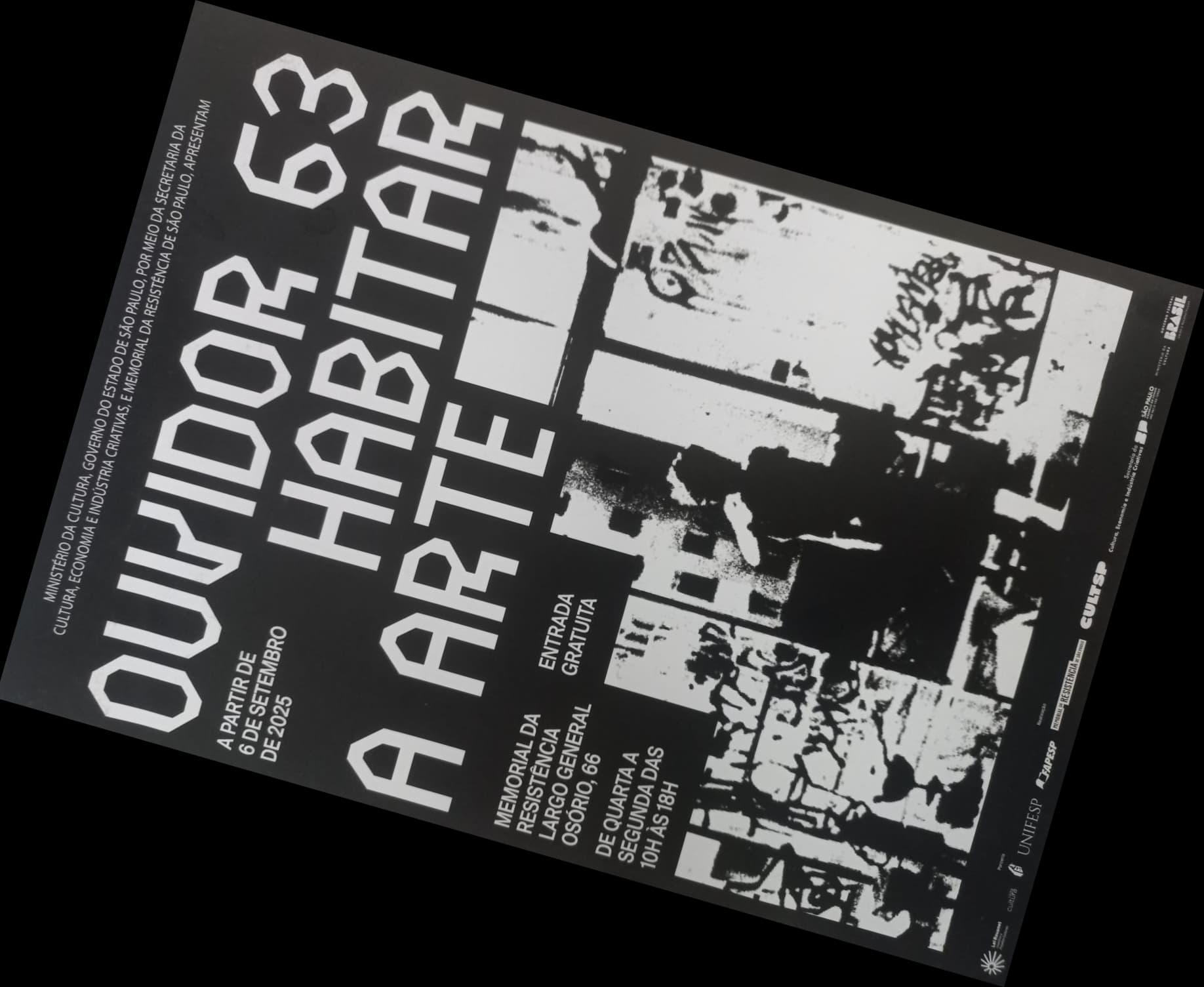 Banner do evento Ouvidor 63 Habitar a Arte