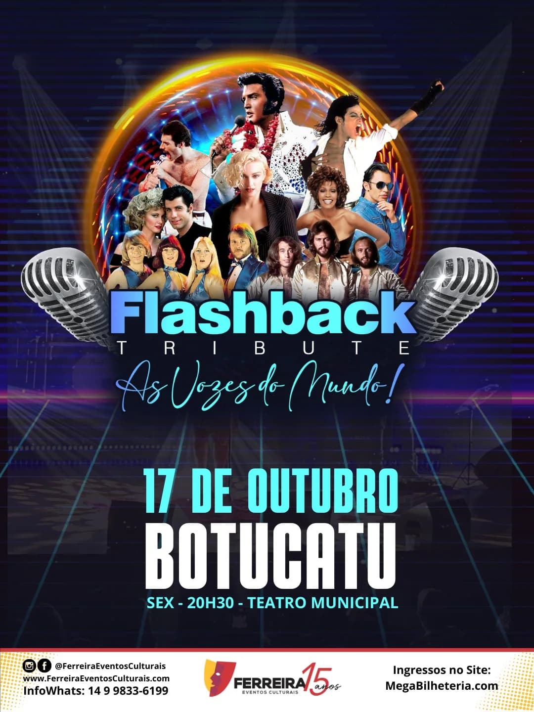 Banner do evento 🪩 FLASHBACK TRIBUTE: As vozes do Mundo 🪩