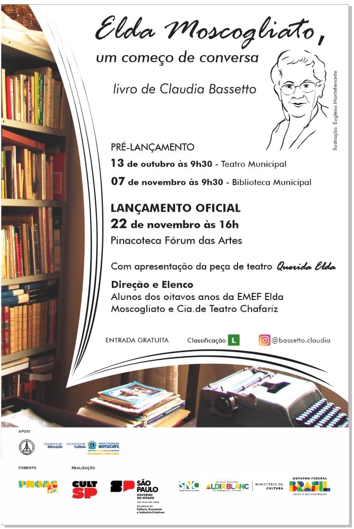 Banner do evento QUERIDA ELDA ✍🏻