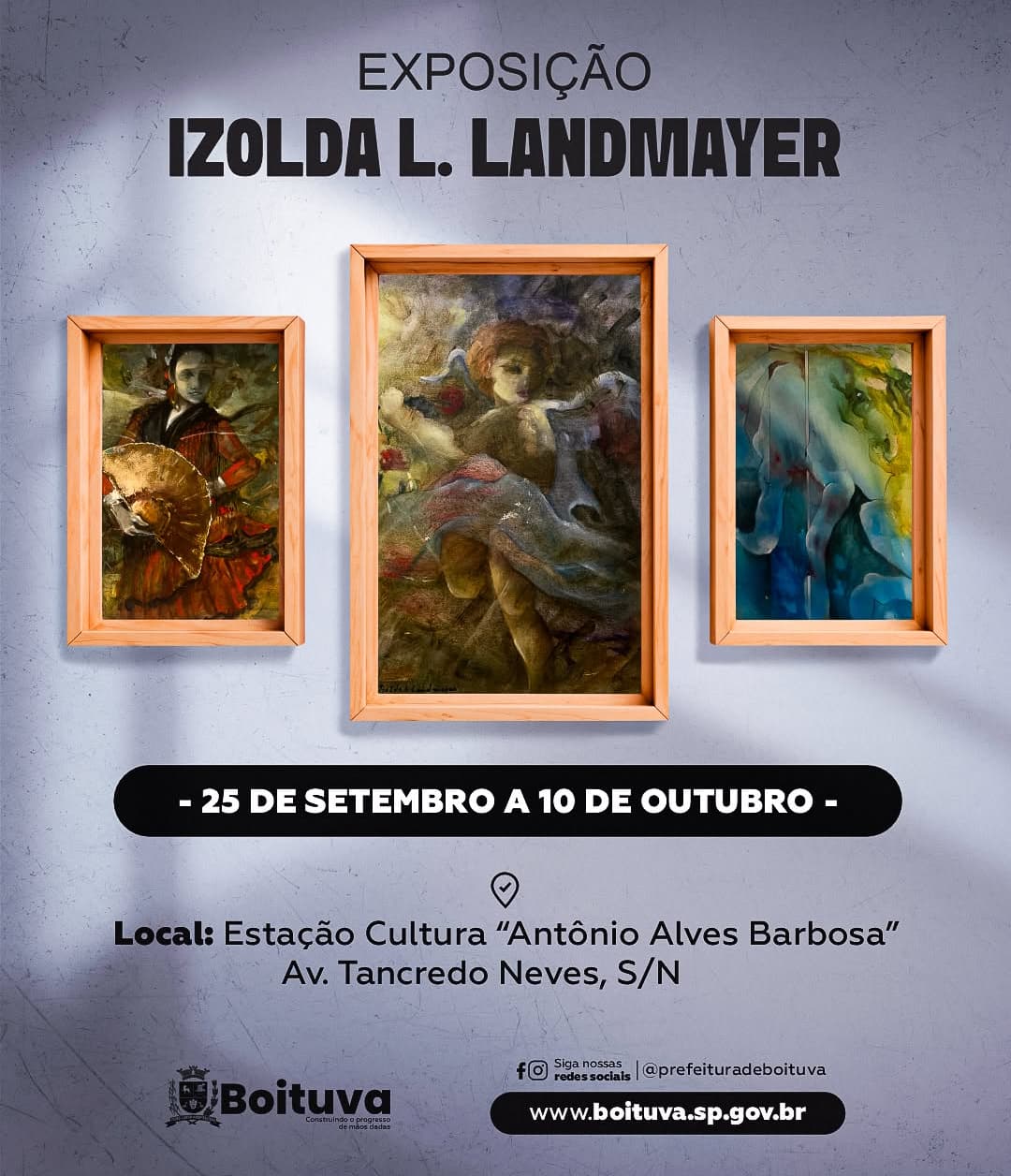 Banner do evento EXPOSIÇÃO DE IZOLDA L. LANDMAYER 🎨