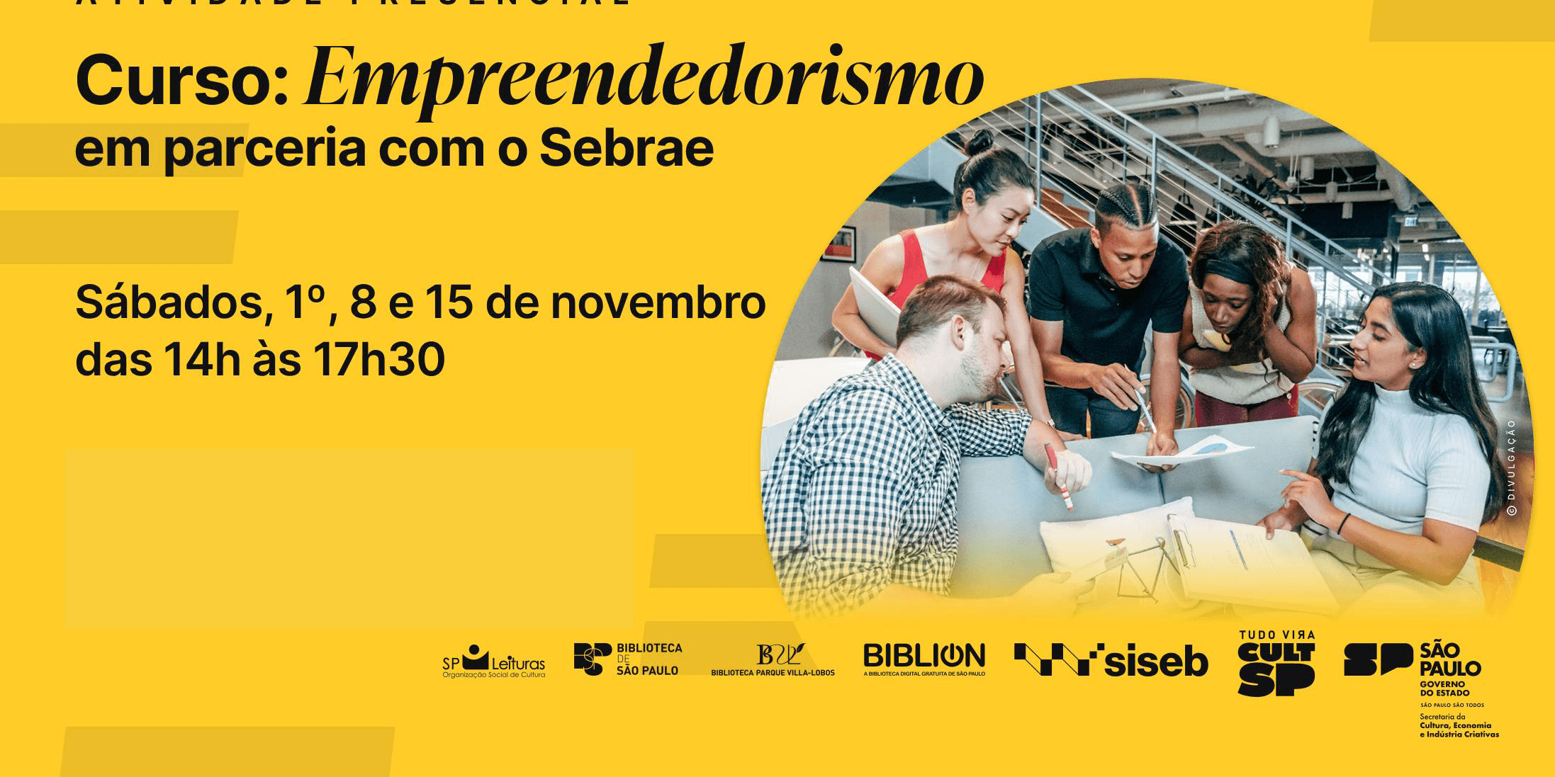 Banner do evento Curso de empreendedorismo