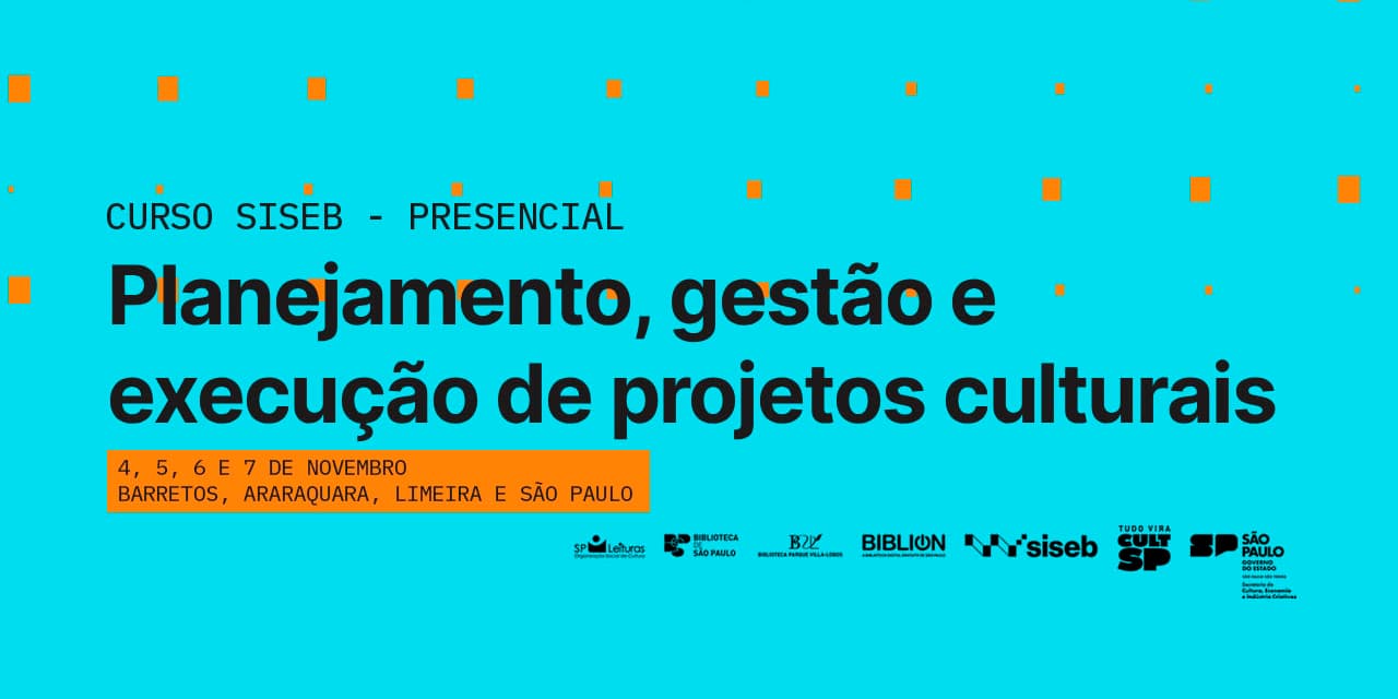 Banner do evento Curso de planejamento, gestão e execução de projetos culturais