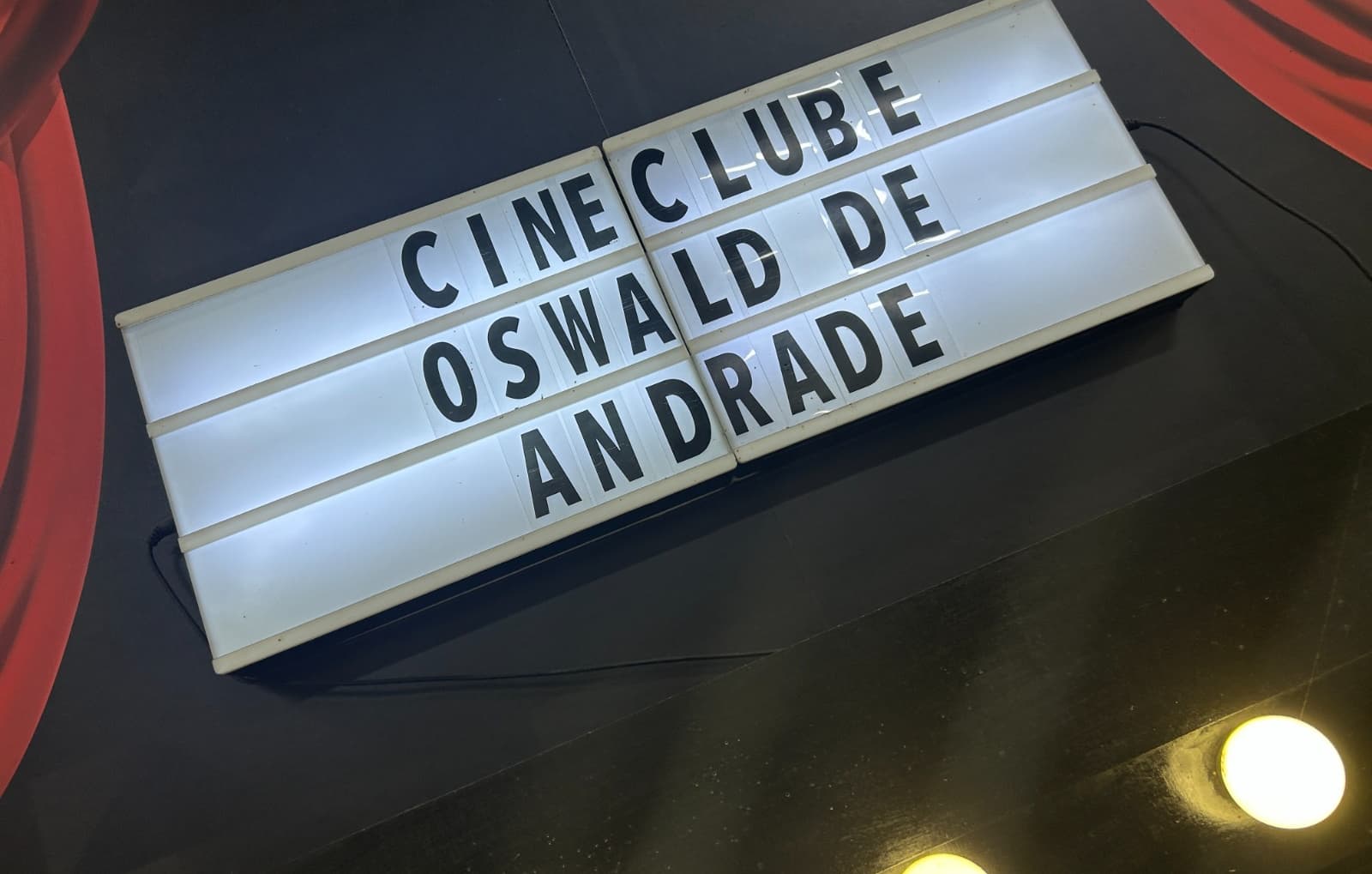 Banner do evento Cineclube Oswald de Andrade