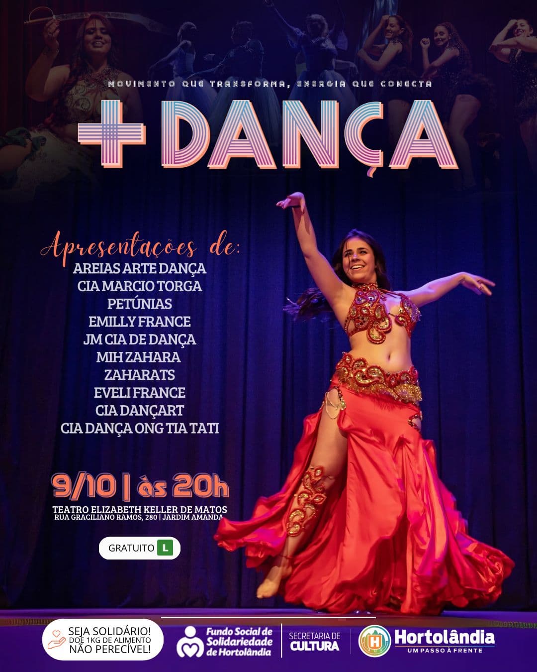 Banner do evento  + Dança 