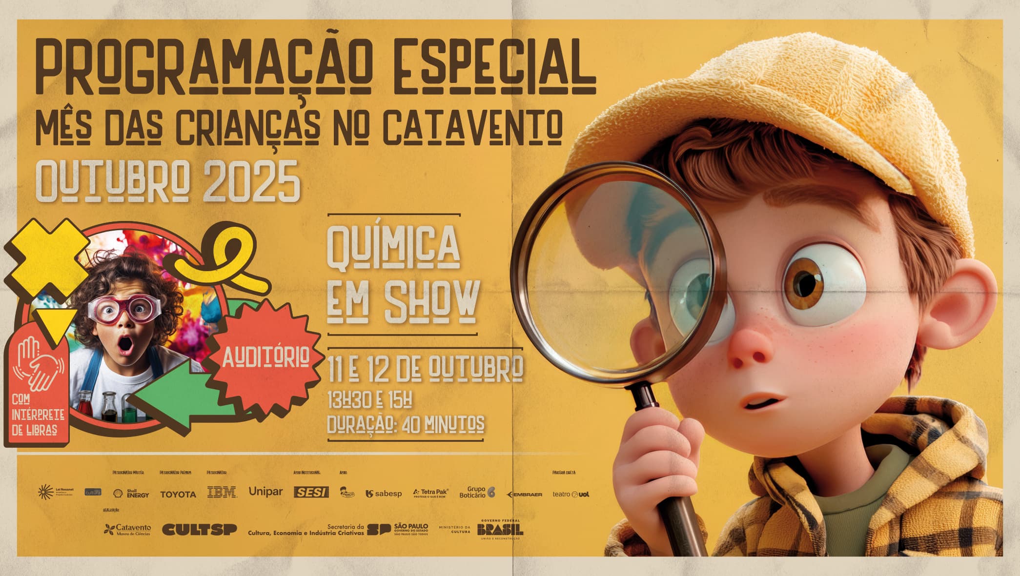 Banner do evento Espetáculo: Química Em Show