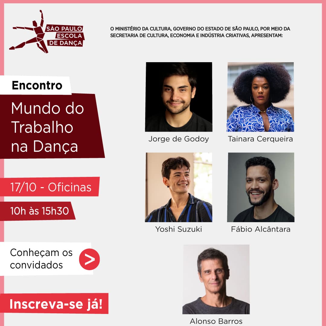 Banner do evento  Encontro Mundo do Trabalho da Dança - Oficinas