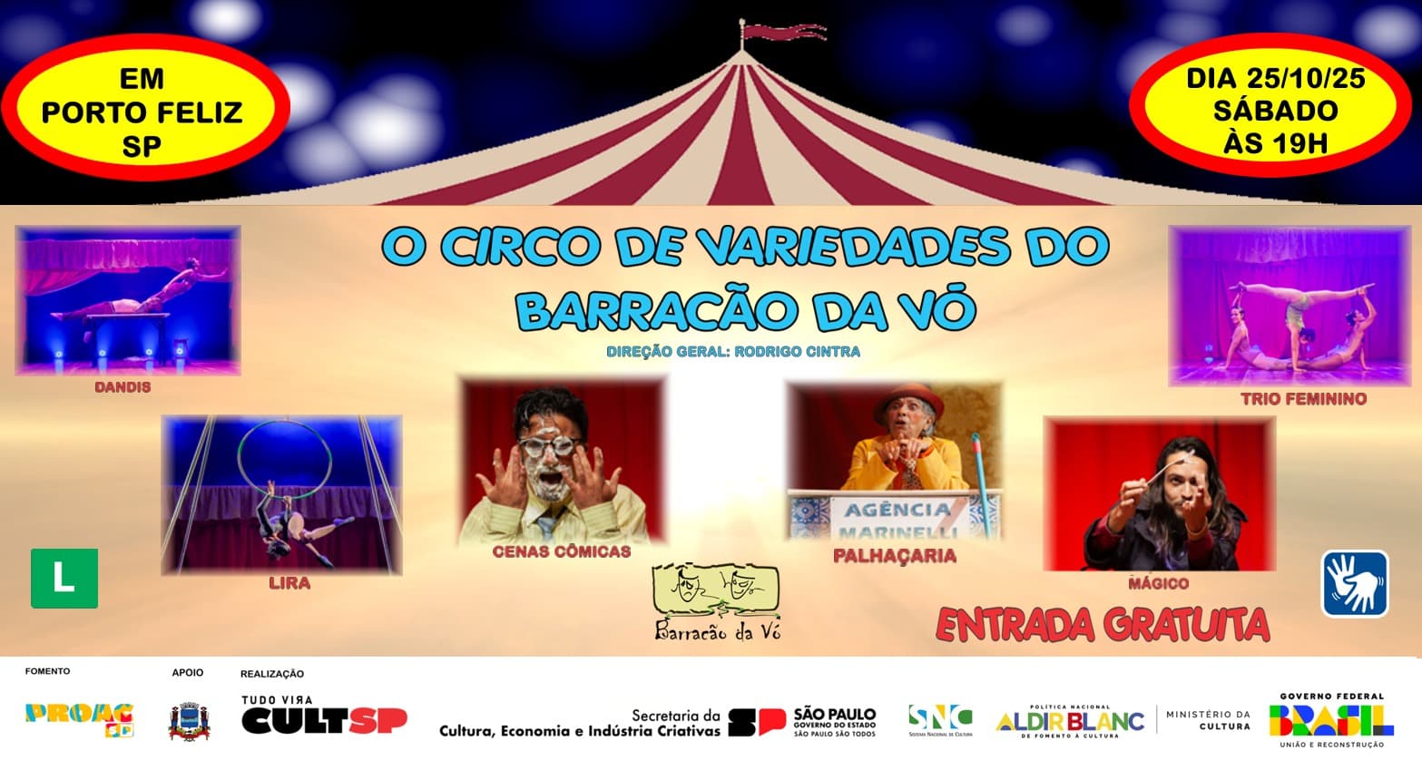 Banner do evento O Circo de Variedades do Barracão da Vó