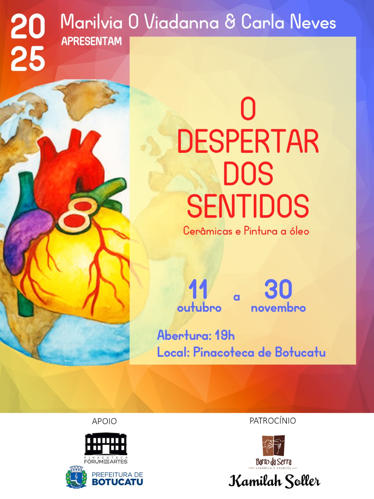 Banner do evento O DESPERTAR DOS SENTIDOS -Cerâmicas e Pintura a Óleo