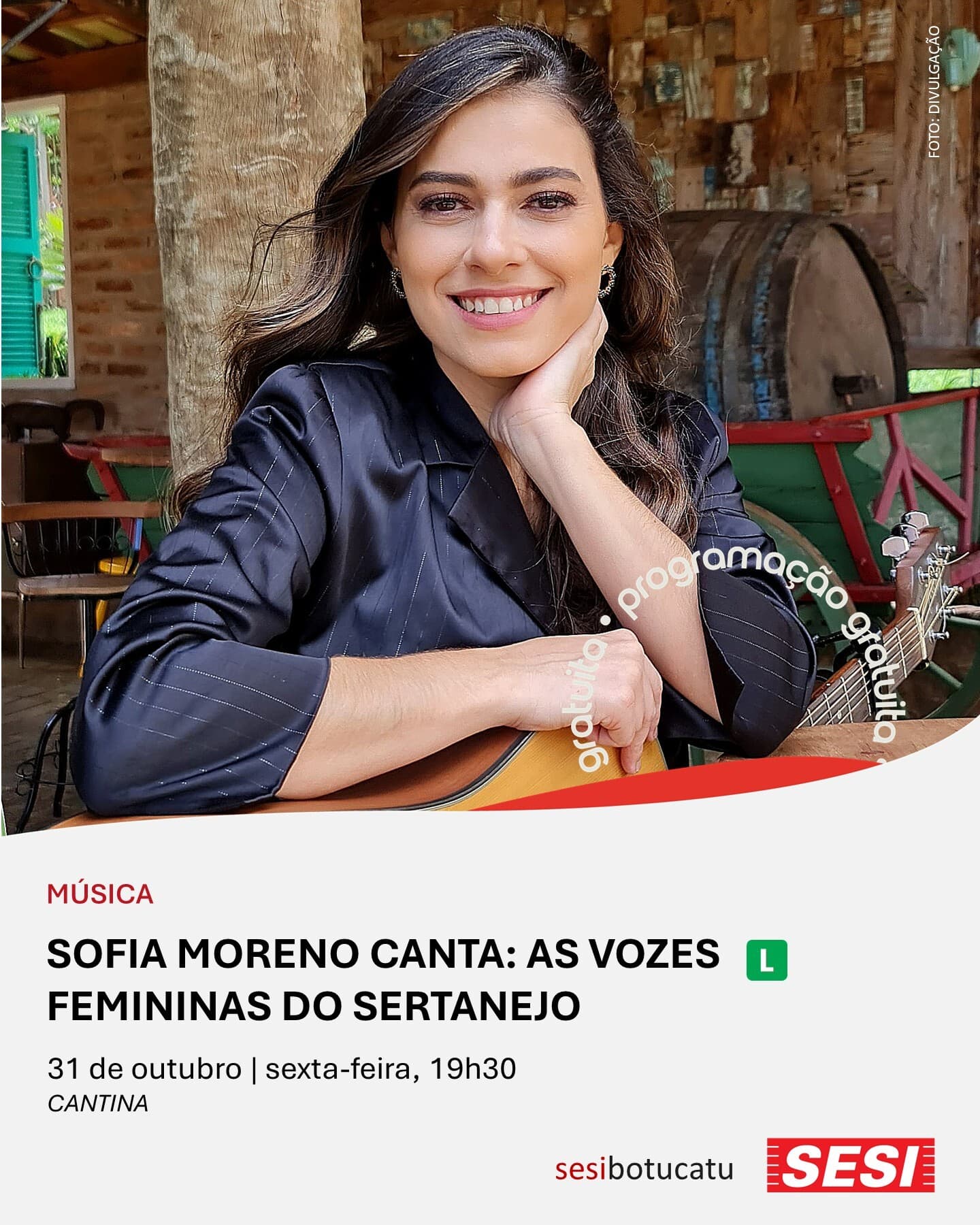Banner do evento 🎤 SOFIA MORENO CANTA: As Vozes Femininas do Sertanejo 🎶