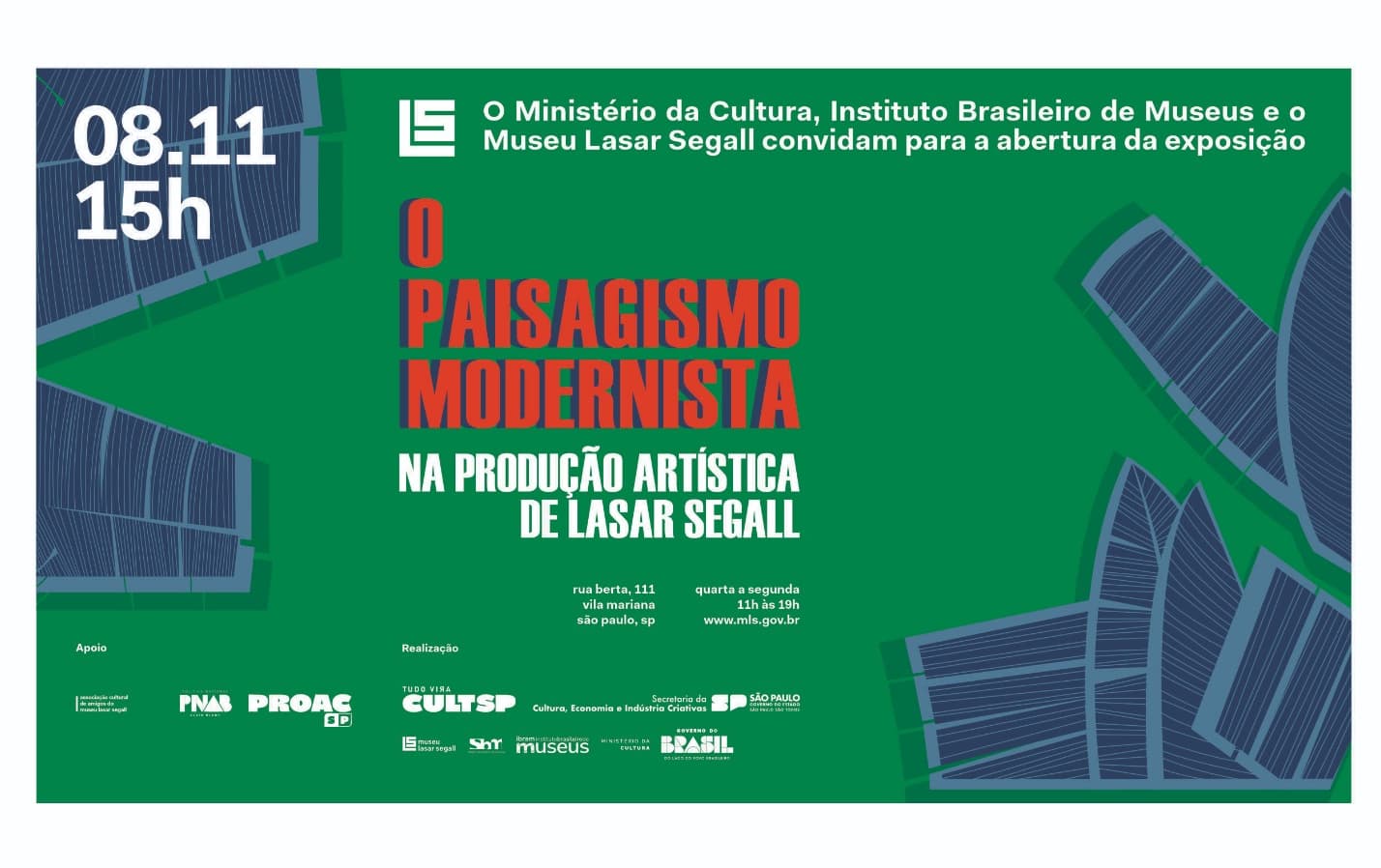 Banner do evento Exposição O Paisagismo Modernista na Produção Artística de Lasar Segall
