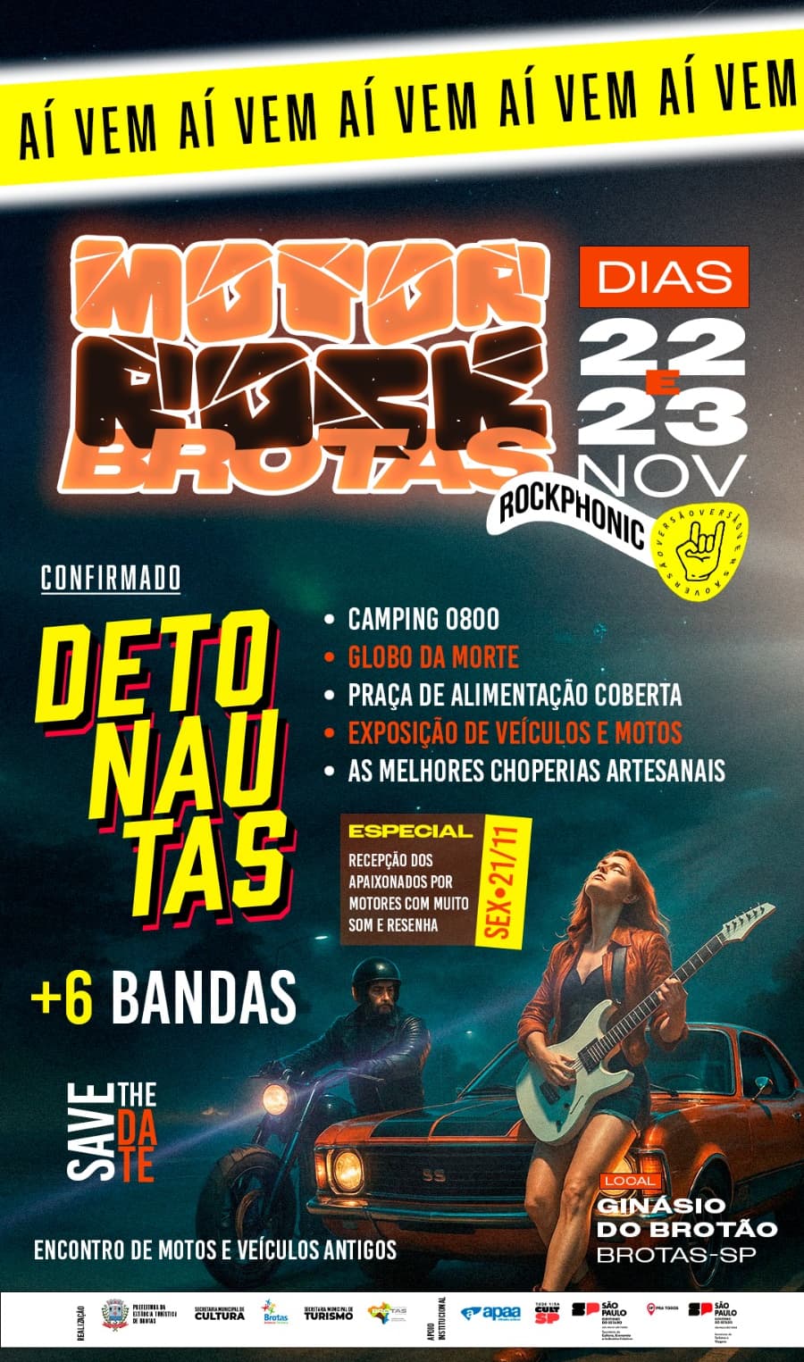Banner do evento Brotas Motor Rock