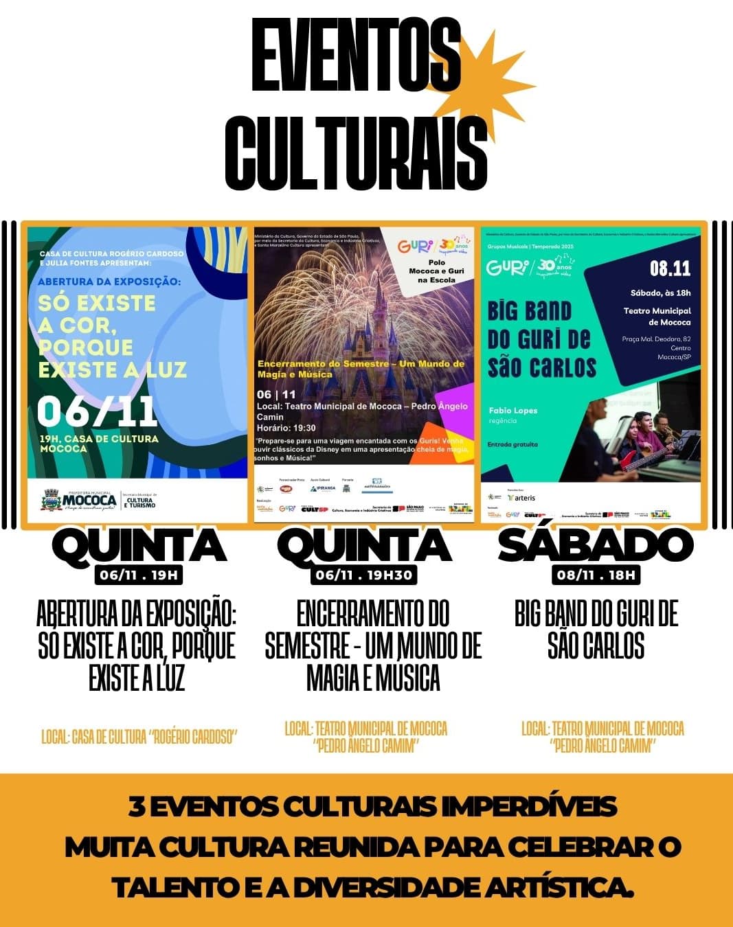 Banner do evento Eventos Culturais