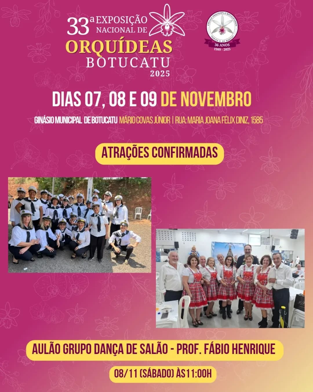 Banner do evento AULÃO GRUPO DE DANÇA DE SALÃO - PROF. FÁBIO HENRIQUE