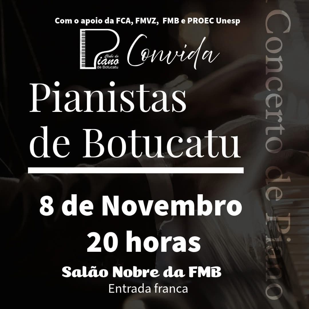 Banner do evento PIANISTAS DE BOTUCATU 🎹✨
