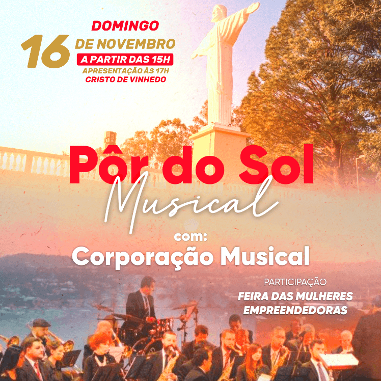 Banner do evento PÔR DO SOL MUSICAL EM VINHEDO