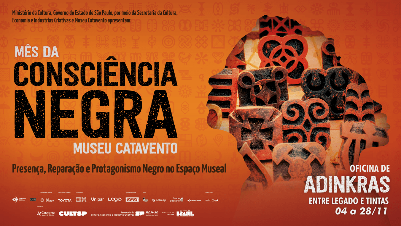 Banner do evento Oficina “Adinkras: Entre Legado e Tintas”