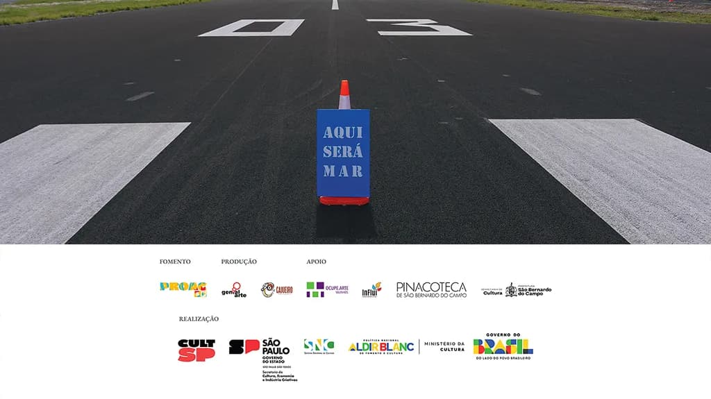 Banner do evento Abertura da exposição "Aqui Será Mar"