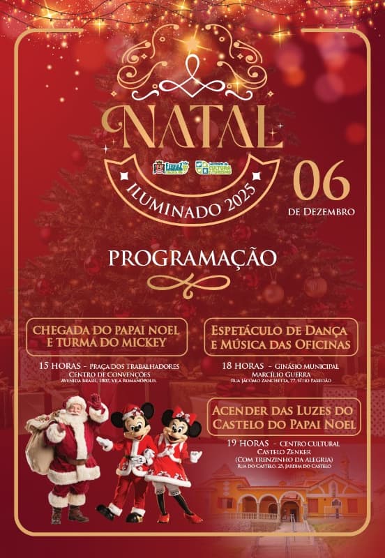 Banner do evento Chegada do Papai Noel