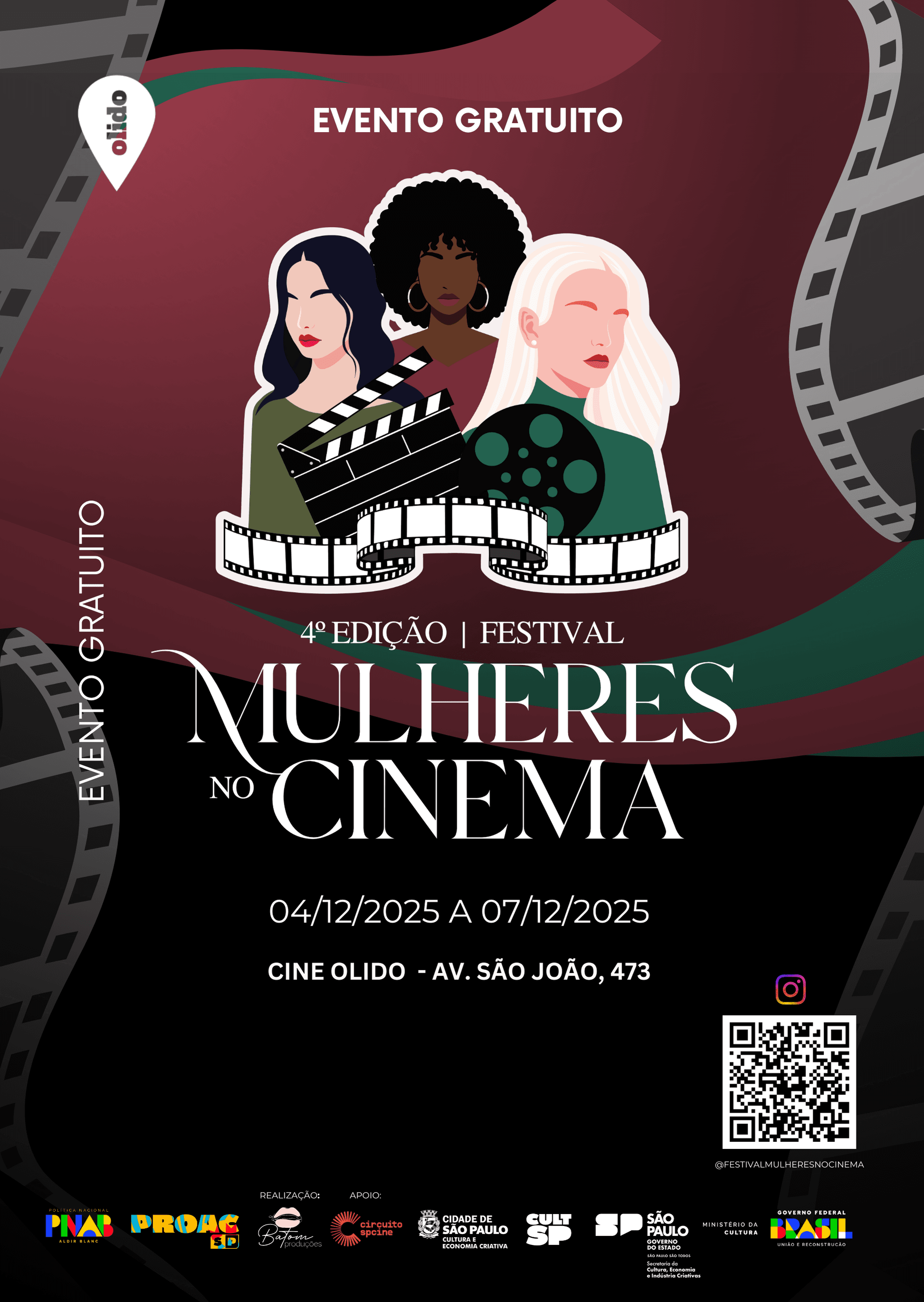 Banner do evento Festival Mulheres no Cinema