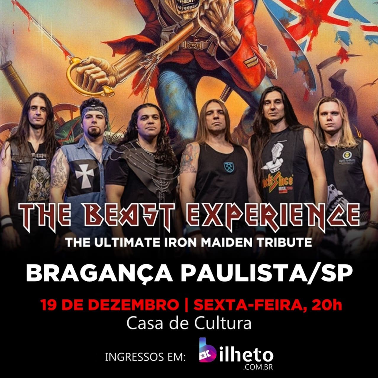 Banner do evento THE BEAST EXPERIENCE - THE ULTIMATE IRON MAIDEN TRIBUTE