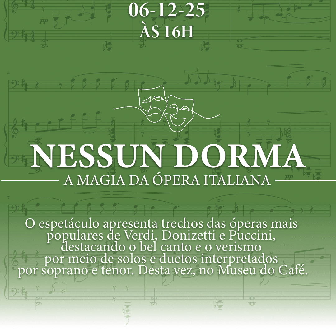 Banner do evento Apresentação musical | Nessun Dorma - A magia da ópera italiana