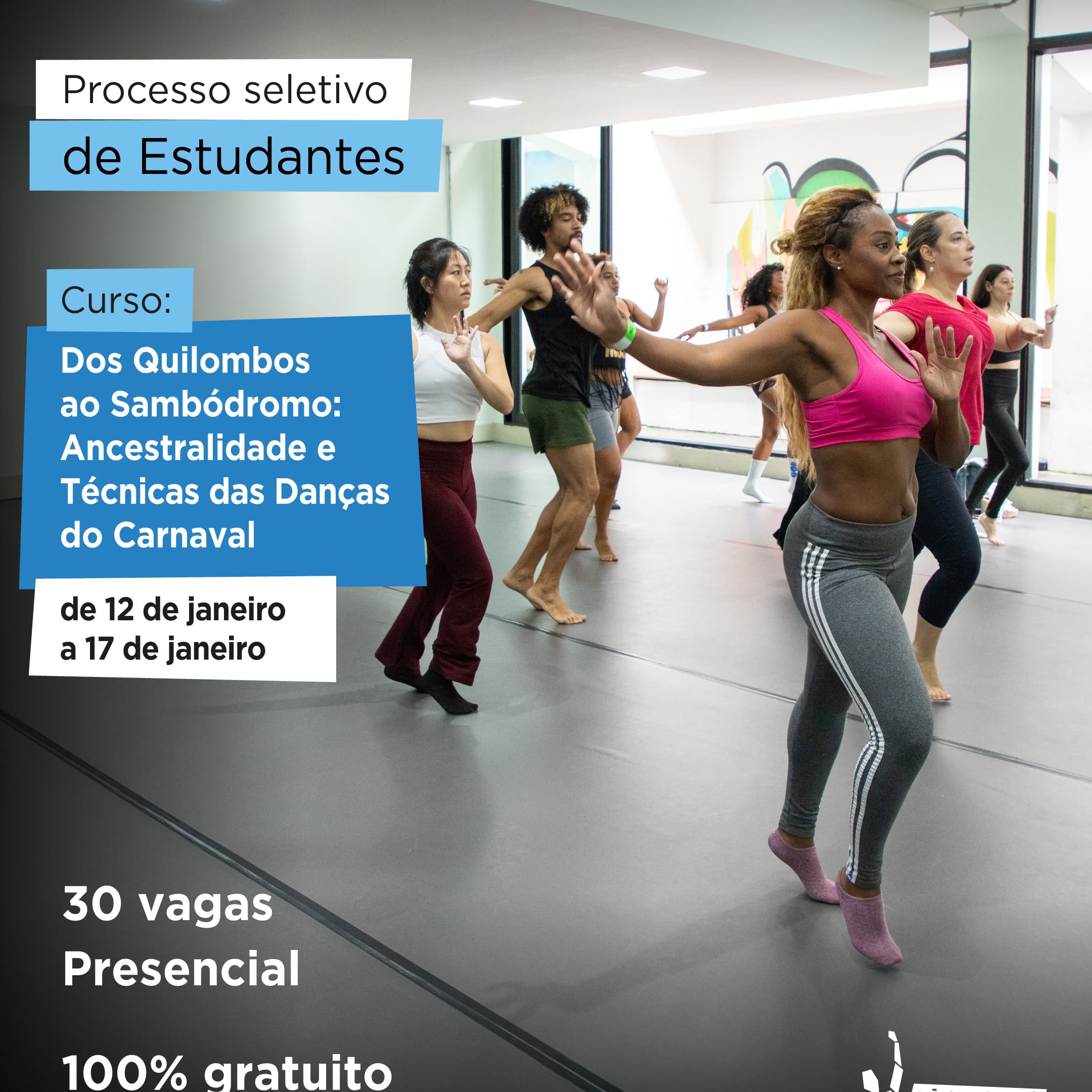 Banner do evento Dos Quilombos ao Sambódromo: Ancestralidade e Técnicas das Danças do Carnaval