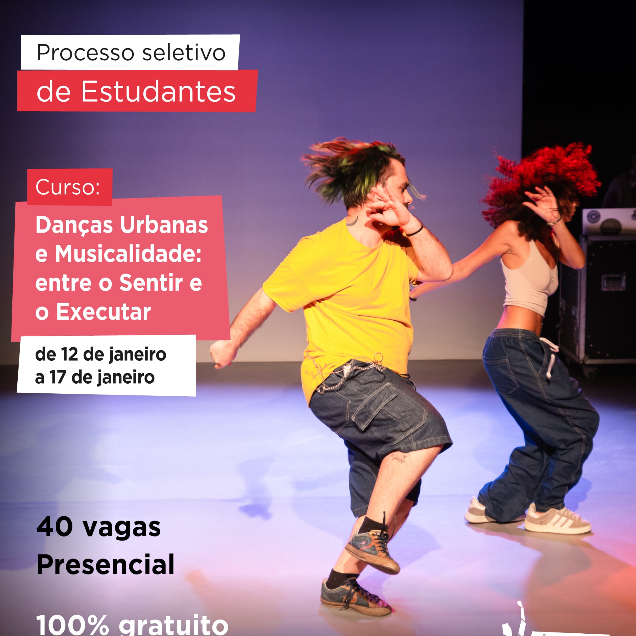 Banner do evento Danças Urbanas e Musicalidade: Entre o Sentir e o Executar