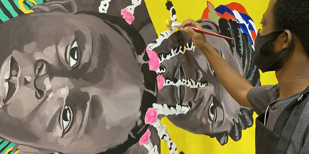 Banner do evento Workshop de pintura com Paulo Chavonga